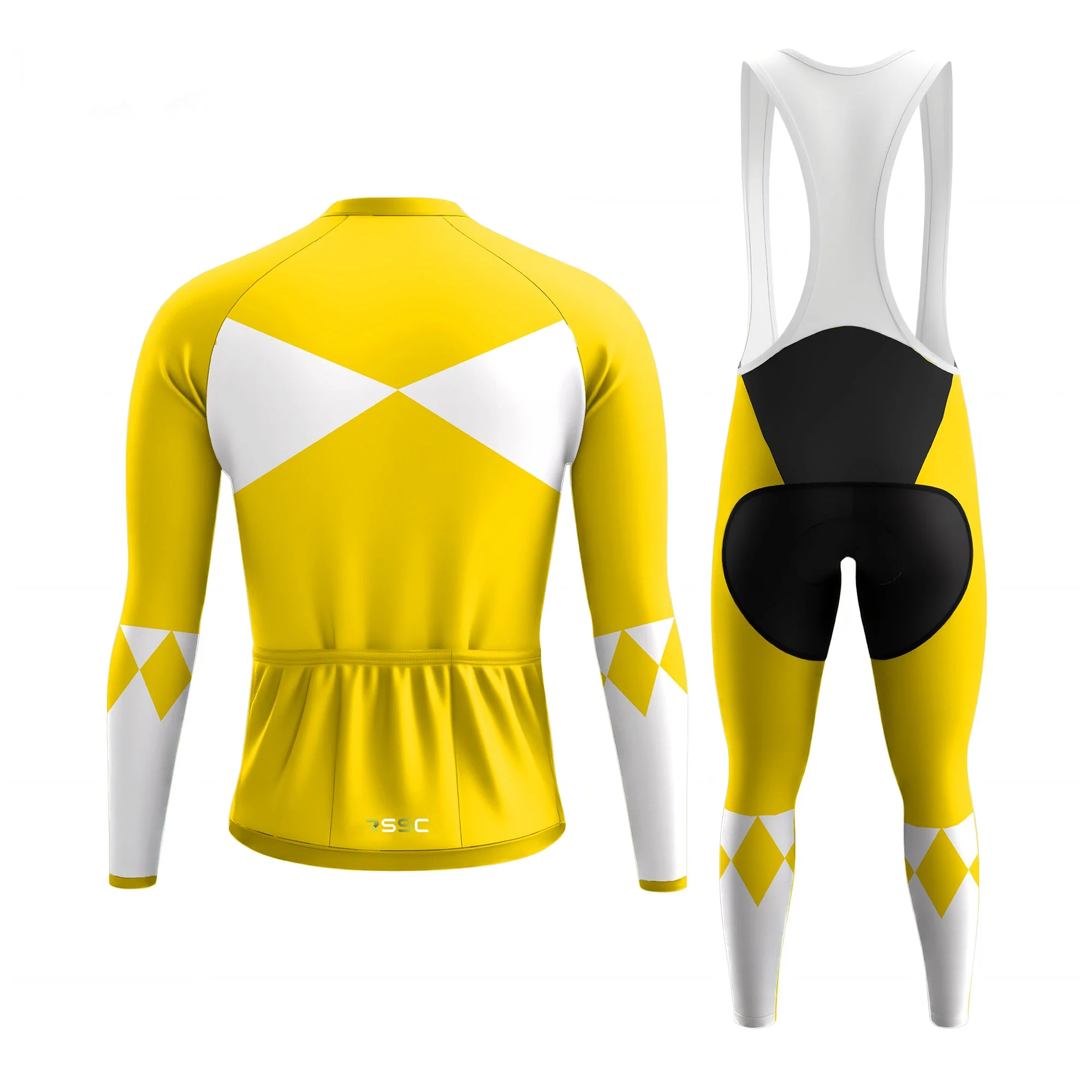 Cycling Rangers Yellow Men's Long Sleeve Cycling Kit - Image 2