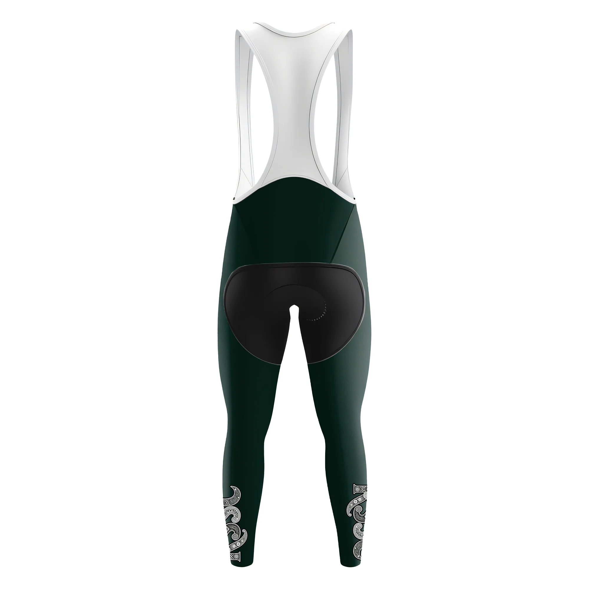 Dark green paisley Women's Long Sleeve Cycling Kit - Image 6