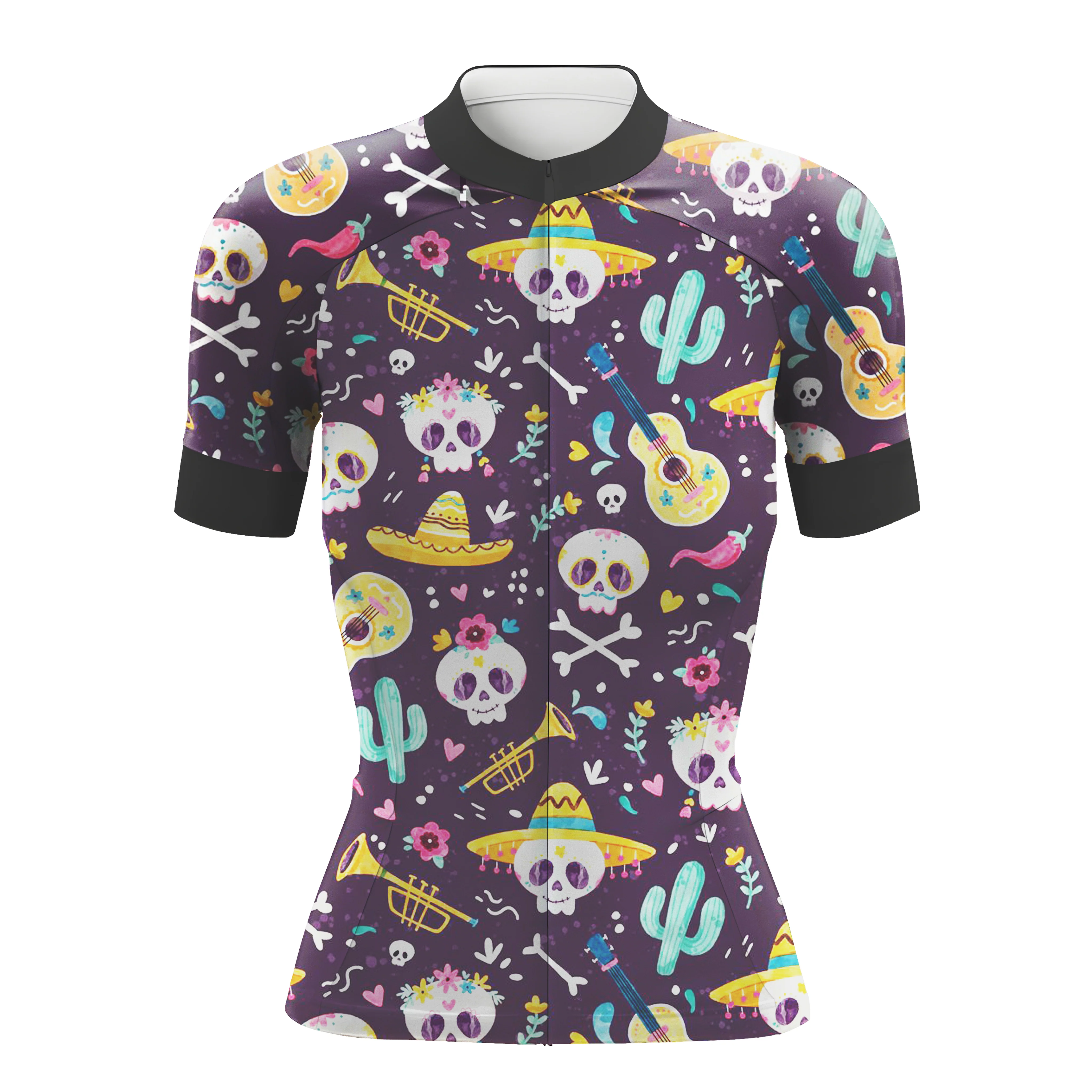 Death Skull Women's Short Sleeve Cycling Kit - Image 3
