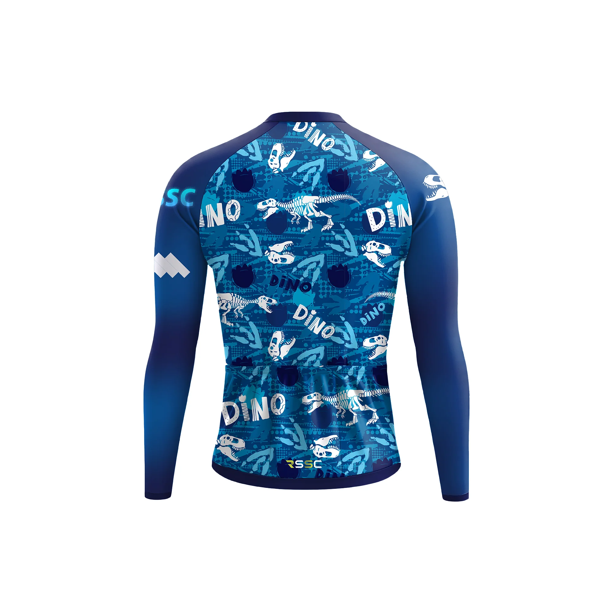 Dino Fossil Blue Men's Long Sleeve Cycling Kit - Image 4