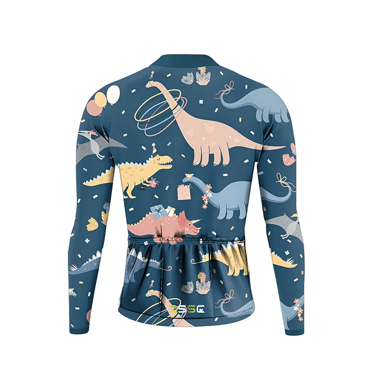 Dinosaur Pattern Men's Long Sleeve Cycling Kit - Image 4