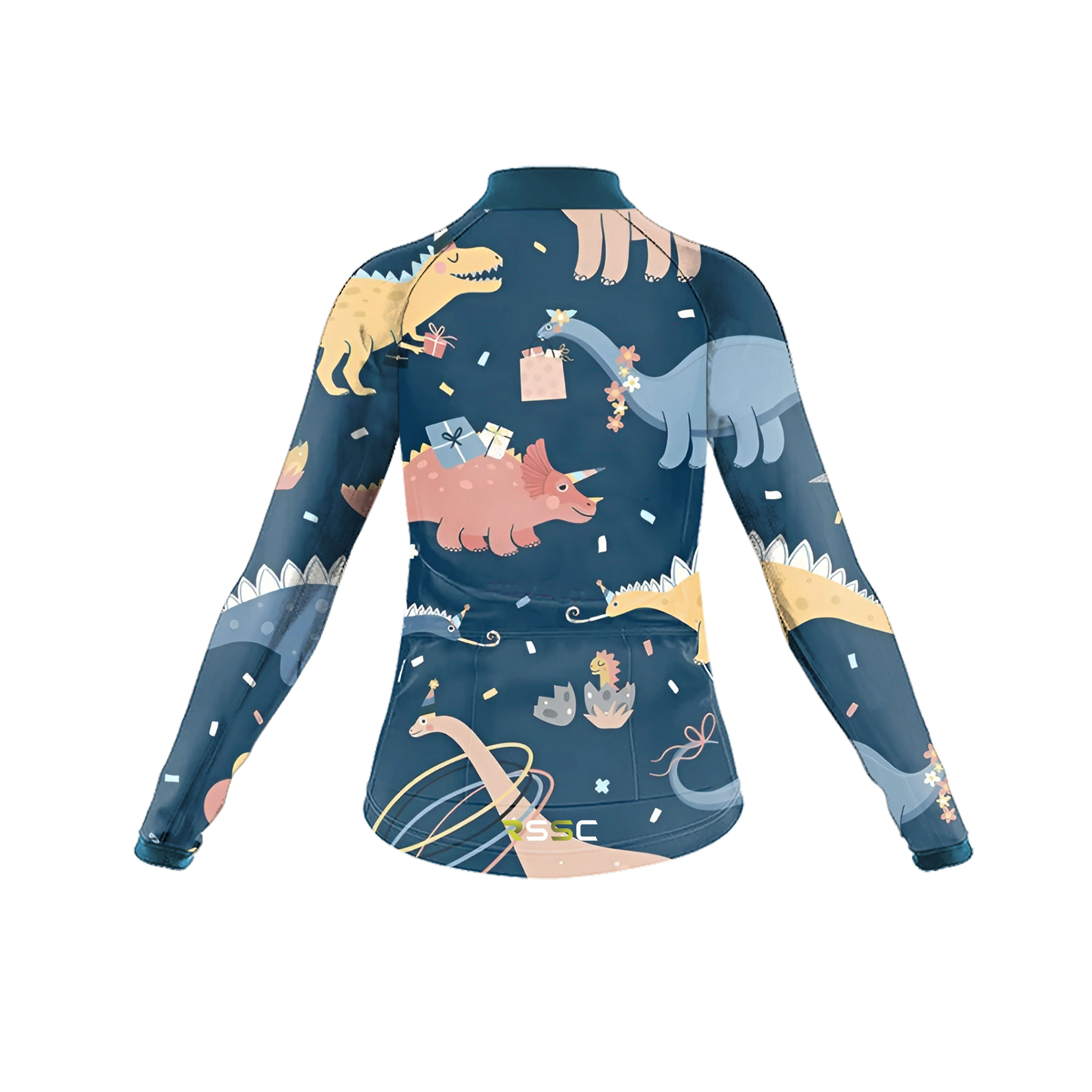 Dinosaur Pattern Women's Long Sleeve Cycling Kit - Image 4