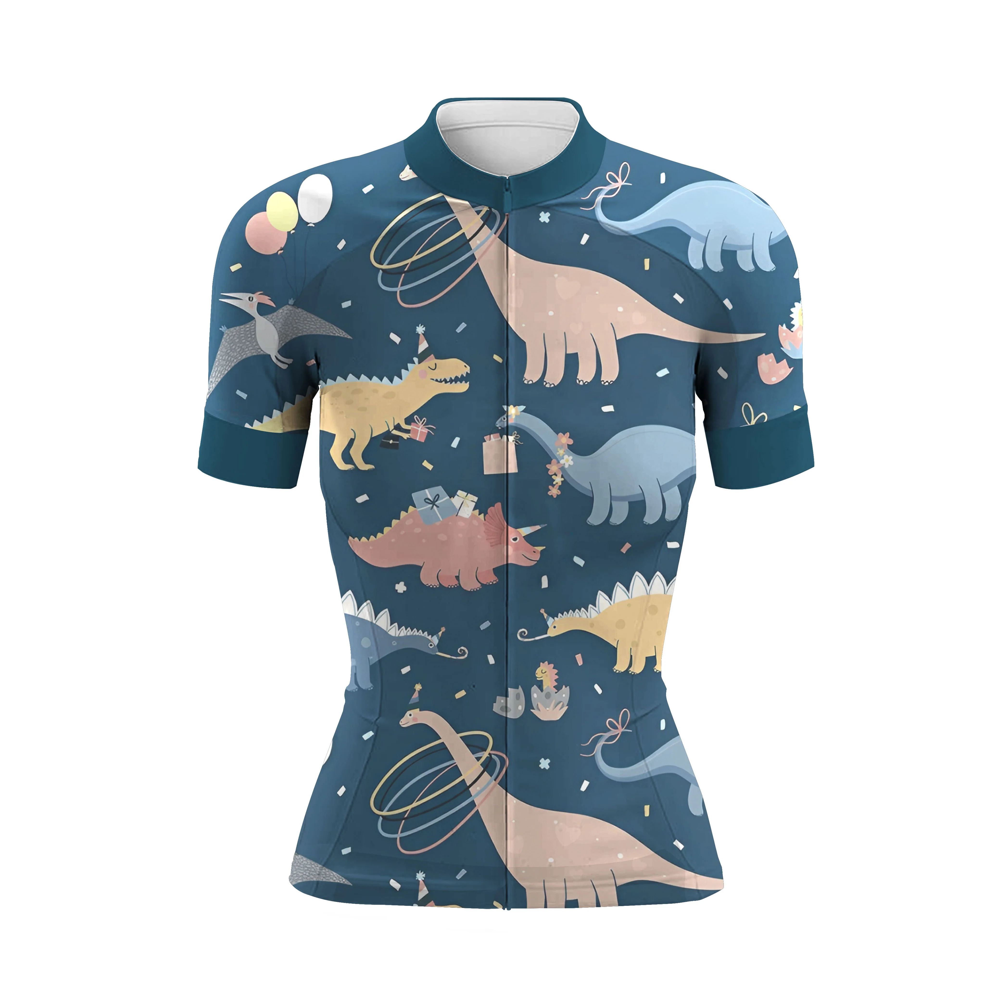 Dinosaur Pattern Women's Short Sleeve Cycling Kit - Image 3