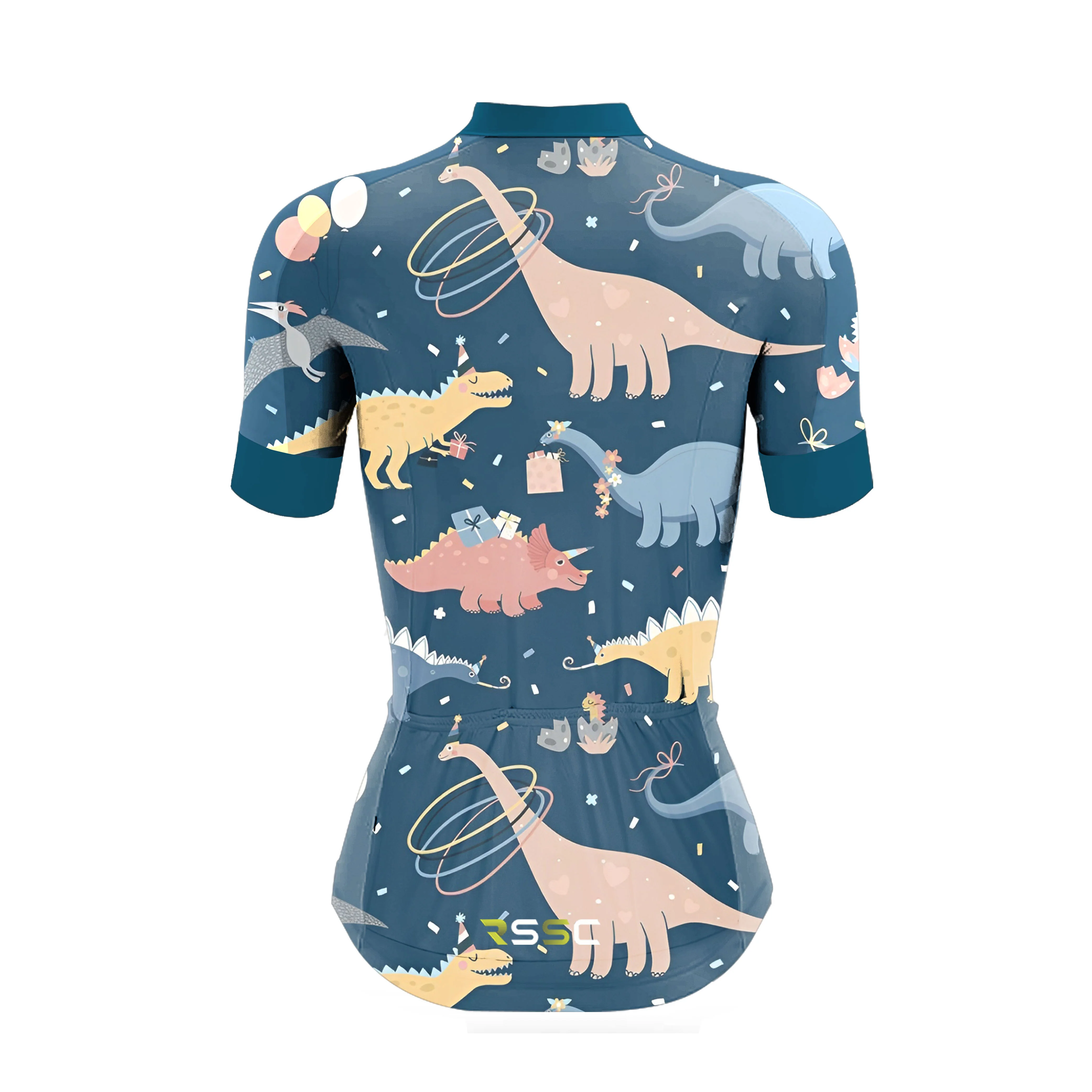 Dinosaur Pattern Women's Short Sleeve Cycling Kit - Image 4