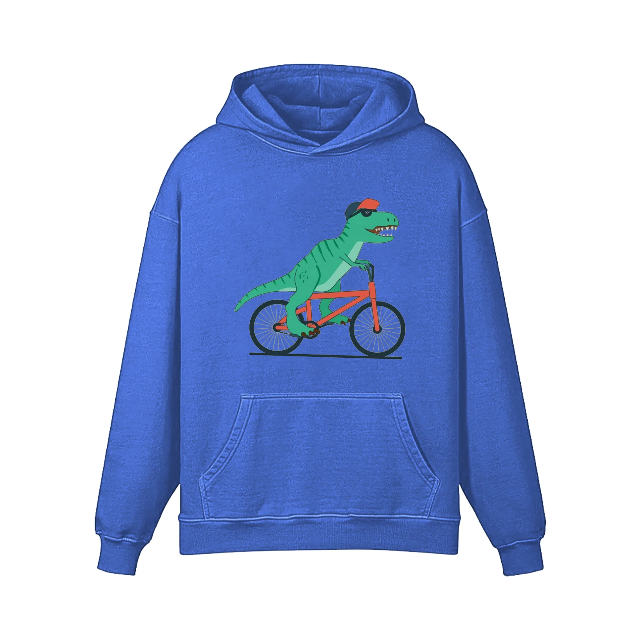 Dinosaur Riding A Bike Hoodie - Image 5