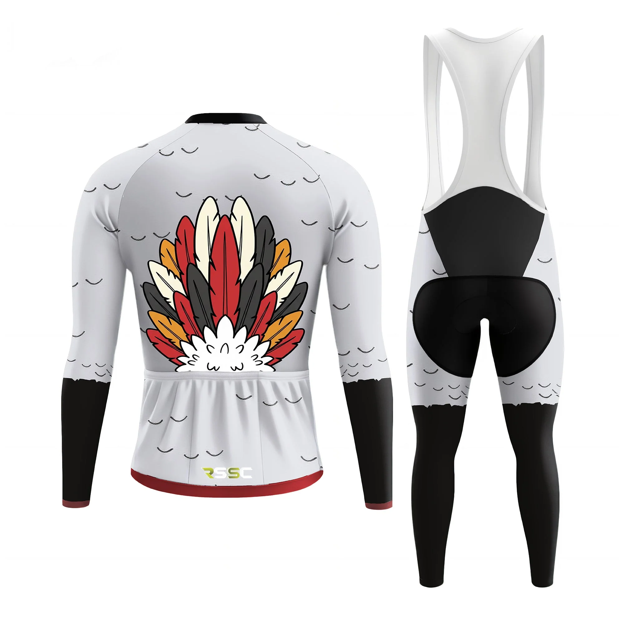 Dominant Rooster Men's Long Sleeve Cycling Kit - Image 2