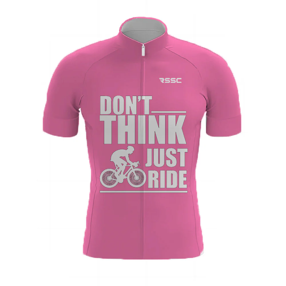 Don't Think, Just Ride Men's Pink Cycling Kit - Image 3