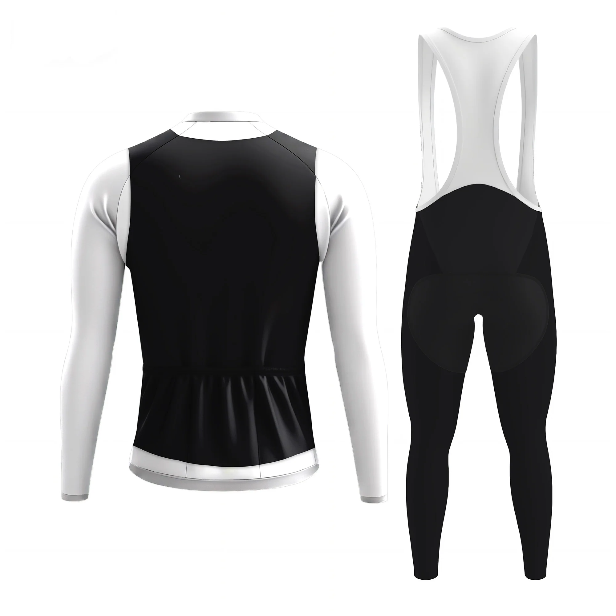 Elegant Thug Black Men's Long Sleeve Cycling Kit - Image 2