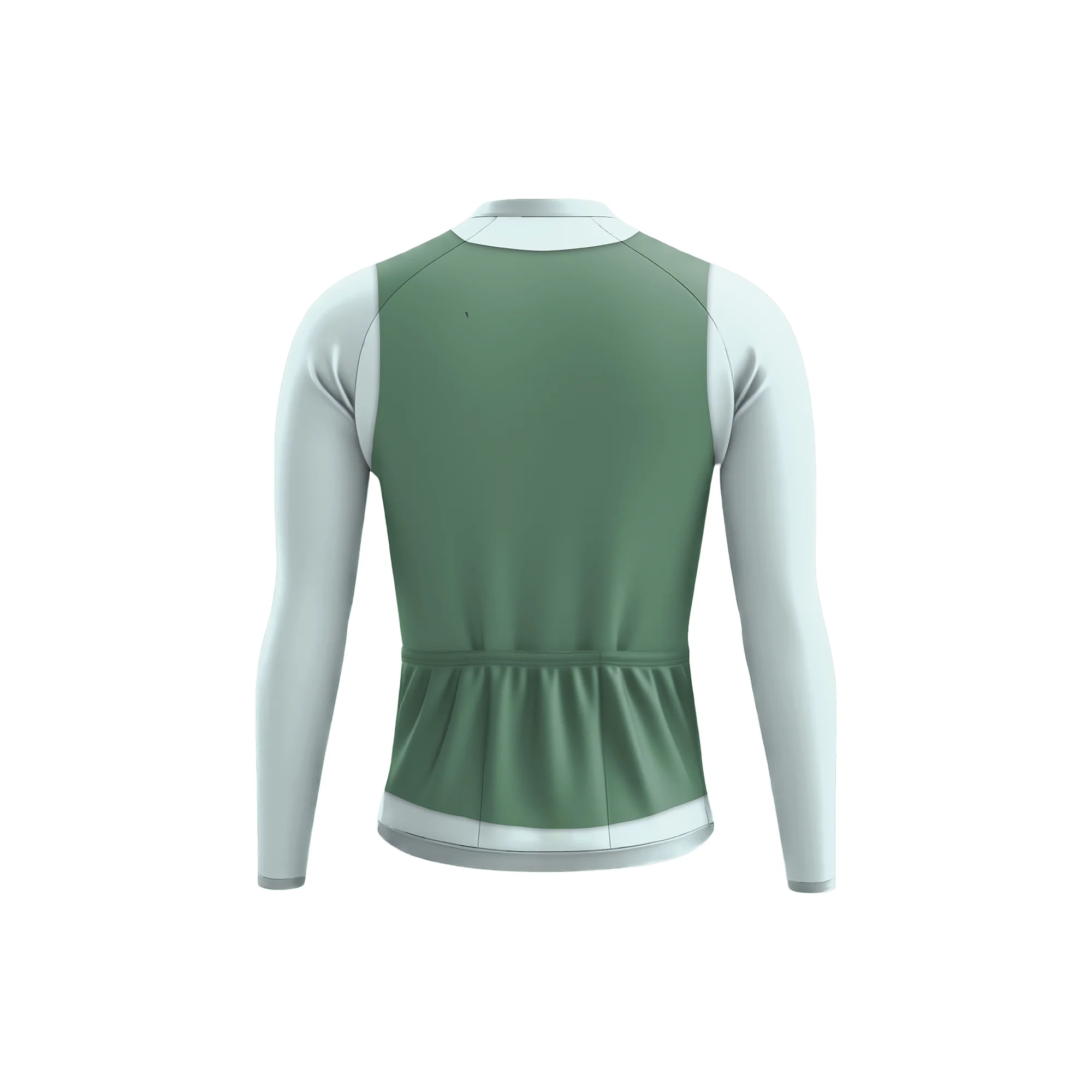 Elegant Thug Green Men's Long Sleeve Cycling Kit - Image 4