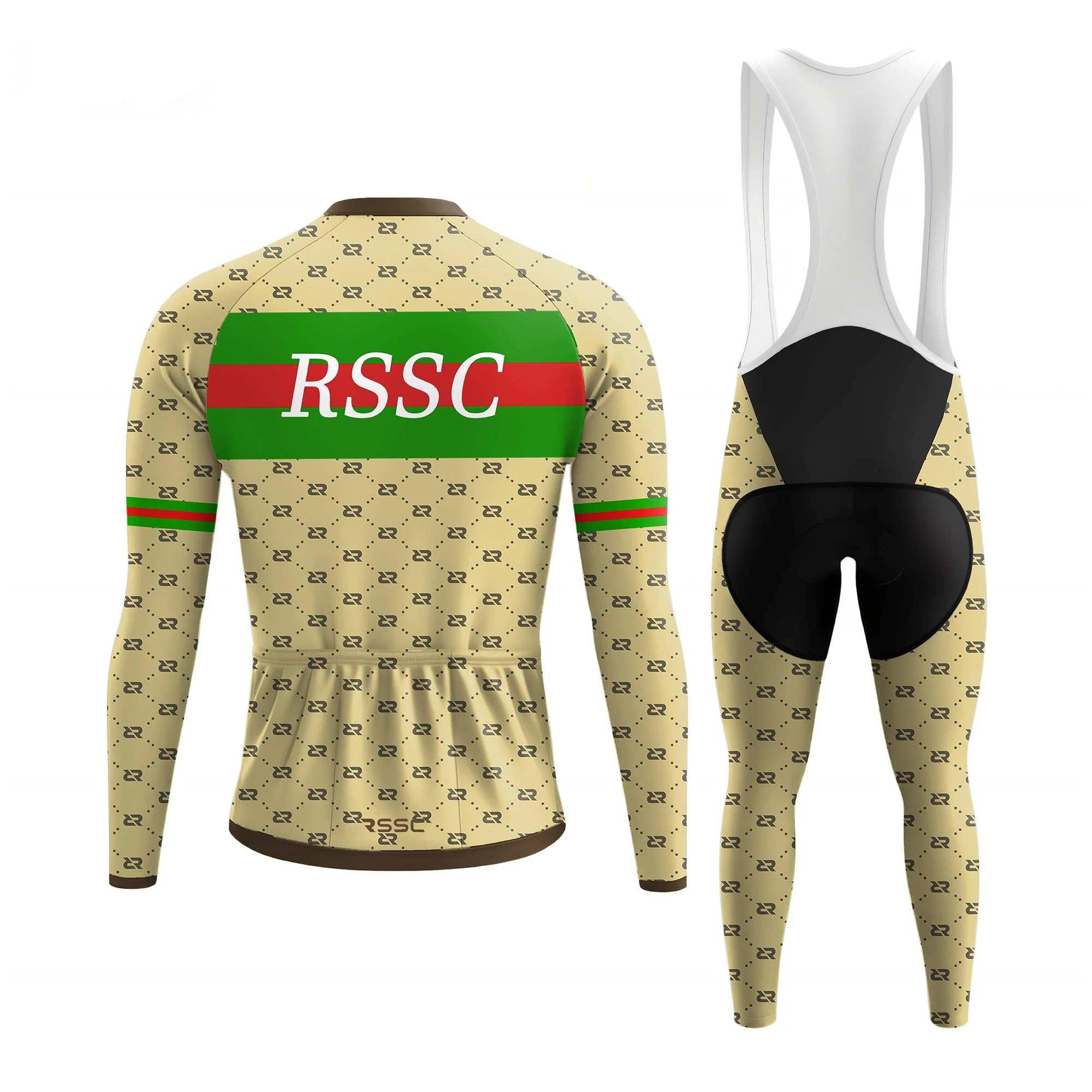 Emerald Stripe Men's Long Sleeve Cycling Kit - Image 2