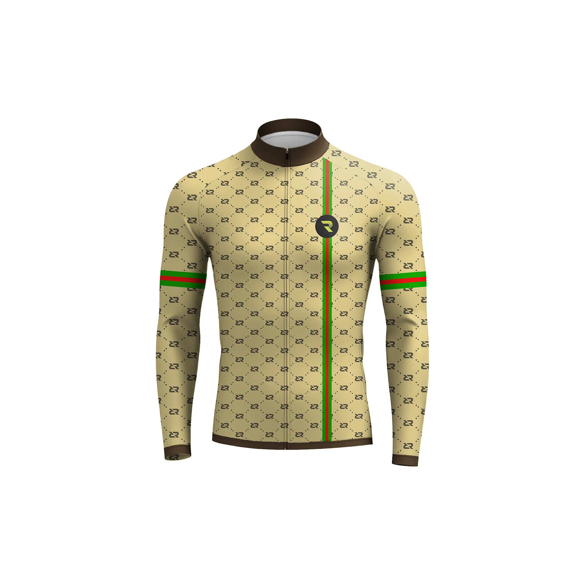 Emerald Stripe Men's Long Sleeve Cycling Kit - Image 3