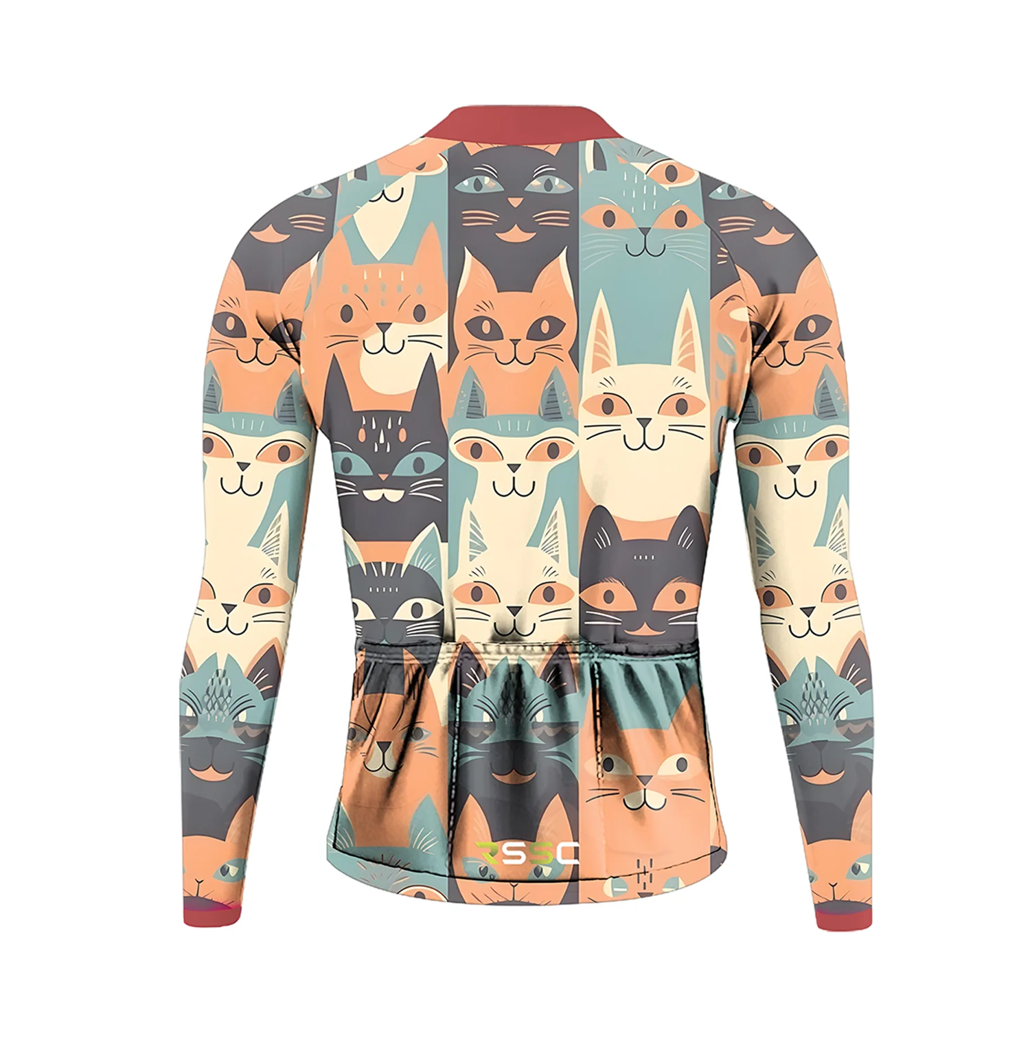 Emoticon Cat Men's Long Sleeve Cycling Kit - Image 4
