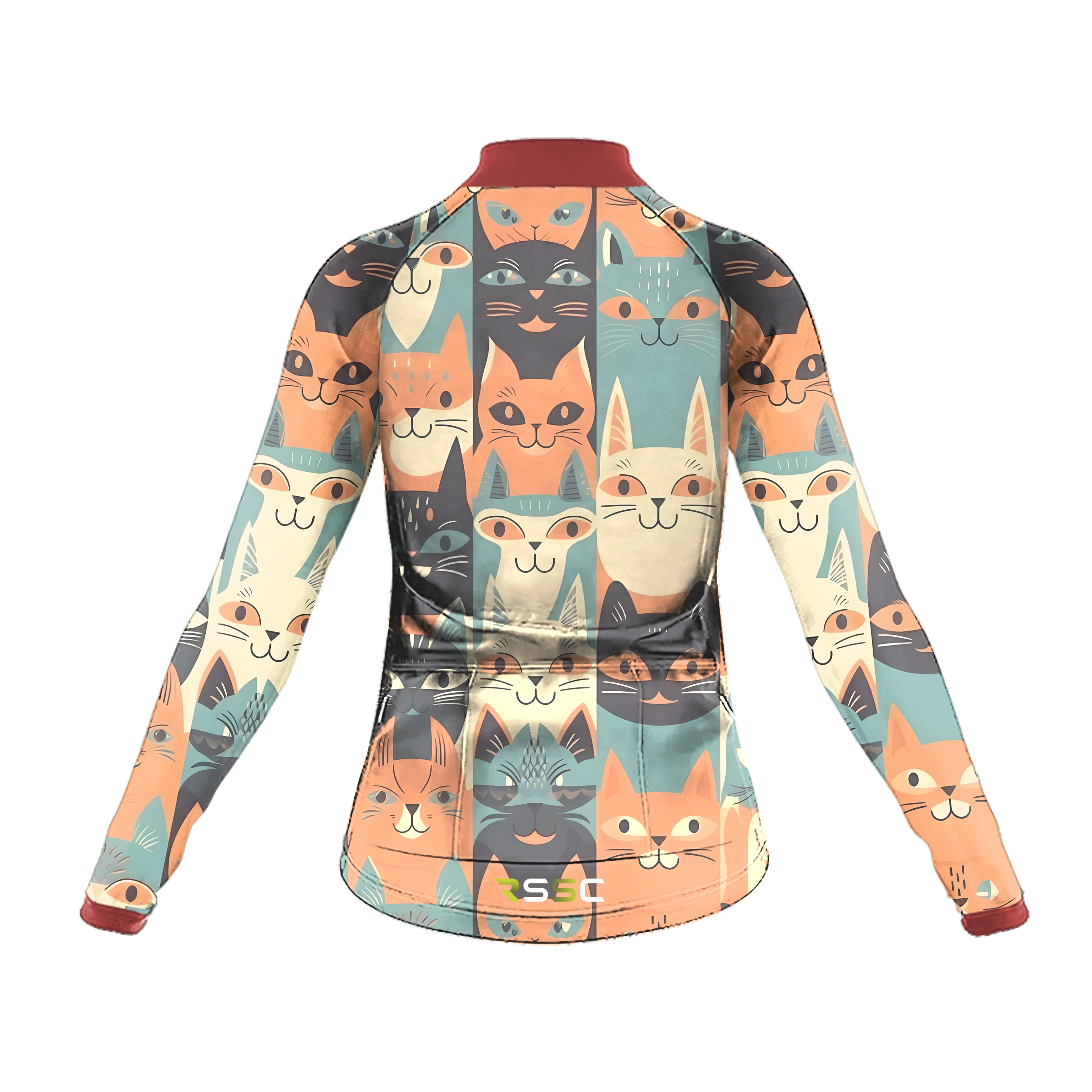 Emoticon Cat Women's Long Sleeve Cycling Kit - Image 4
