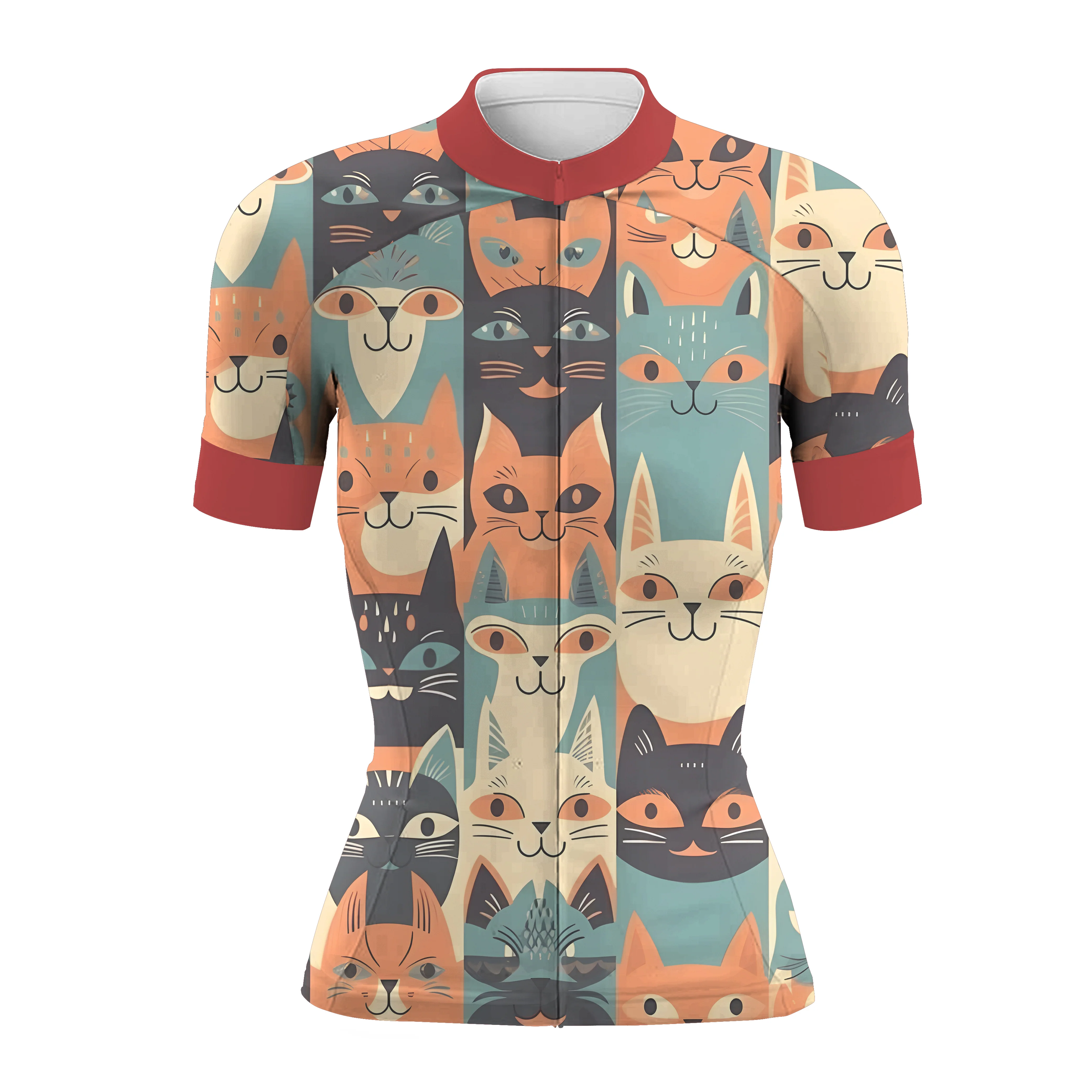 Emoticon Cat Women's Short Sleeve Cycling Kit - Image 3