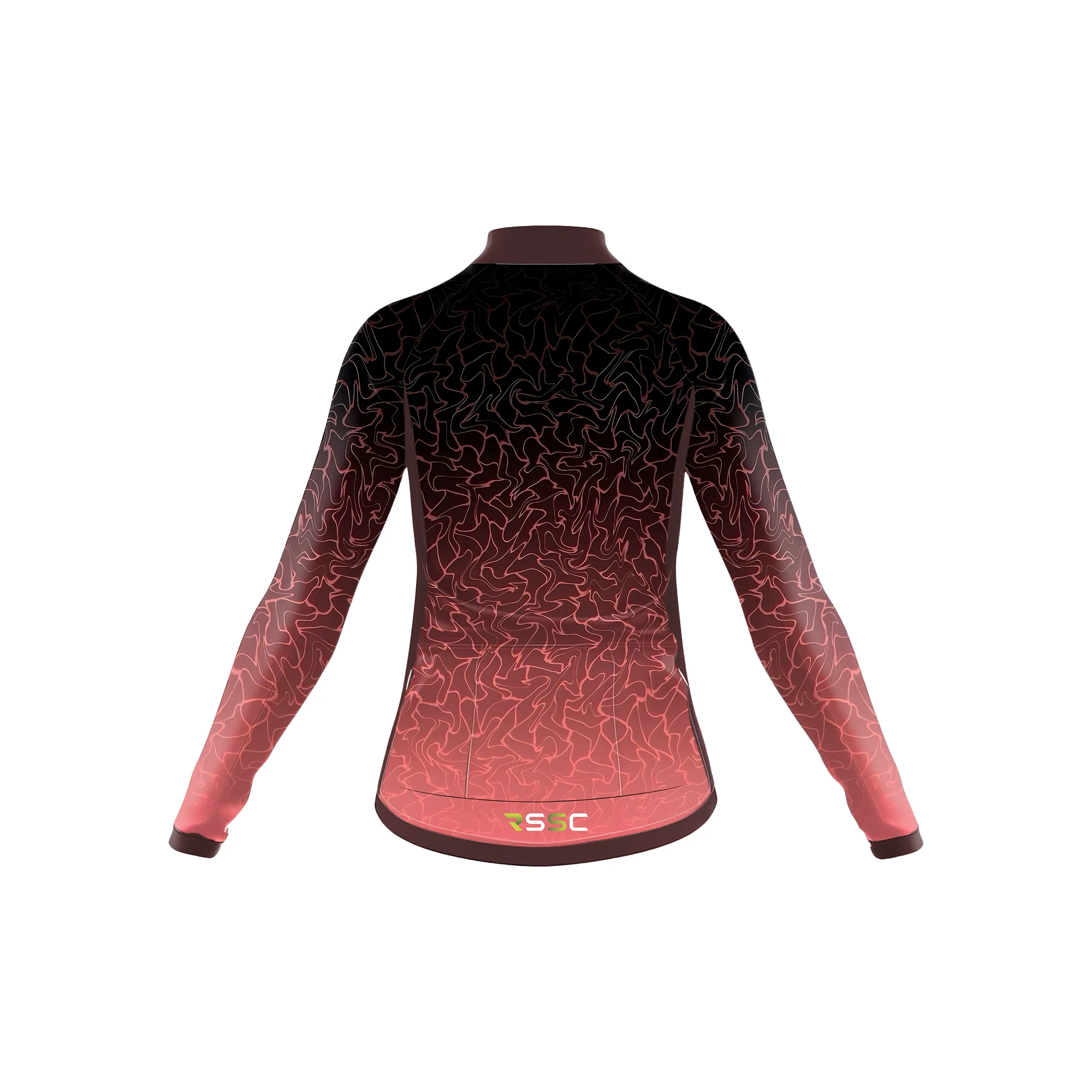 Flowing Pink Women's Long Sleeve Cycling Kit - Image 4