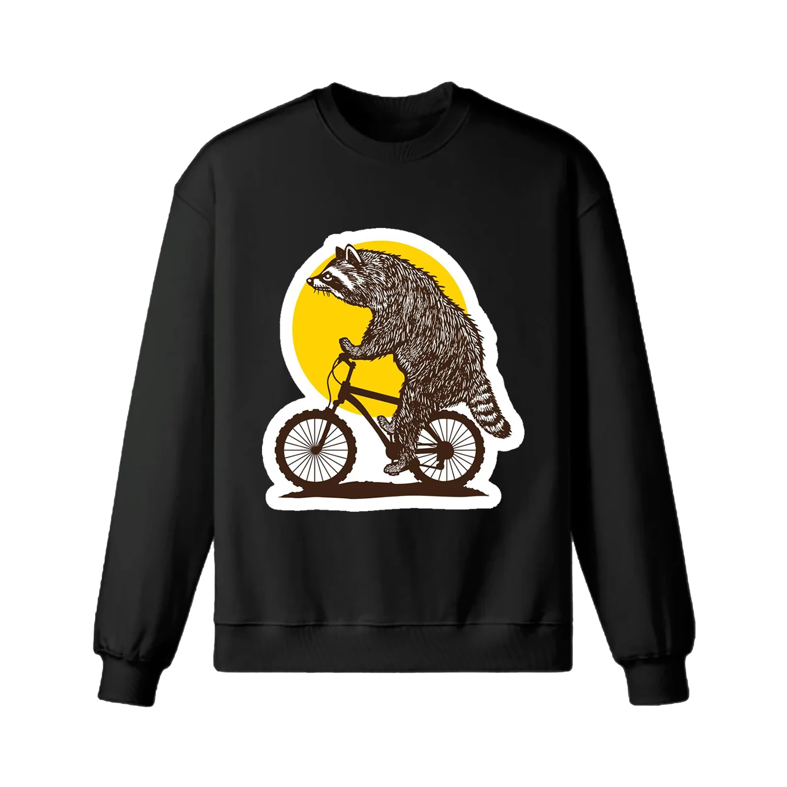 Funny Cycling Racoon Sweatshirt