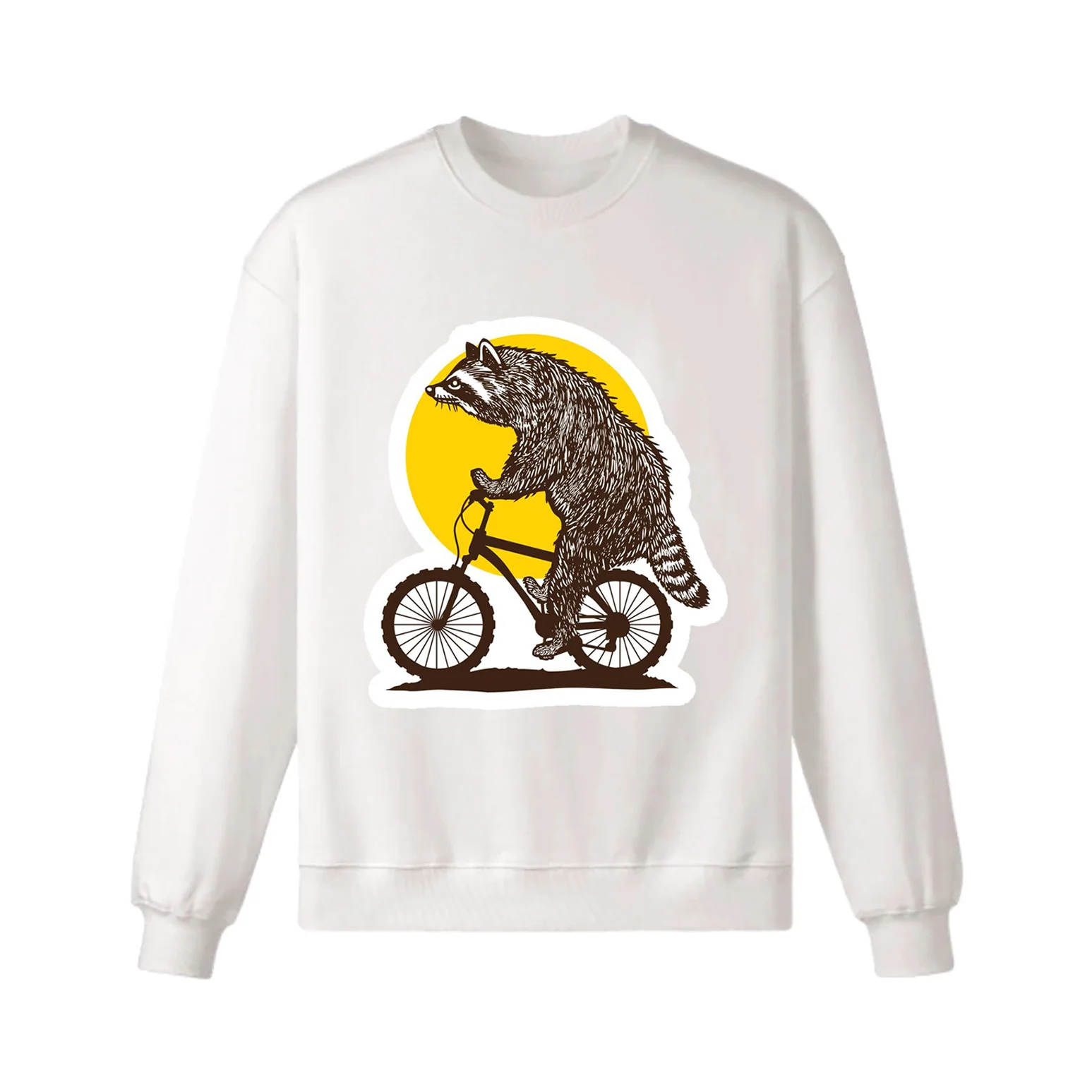 Funny Cycling Racoon Sweatshirt - Image 2