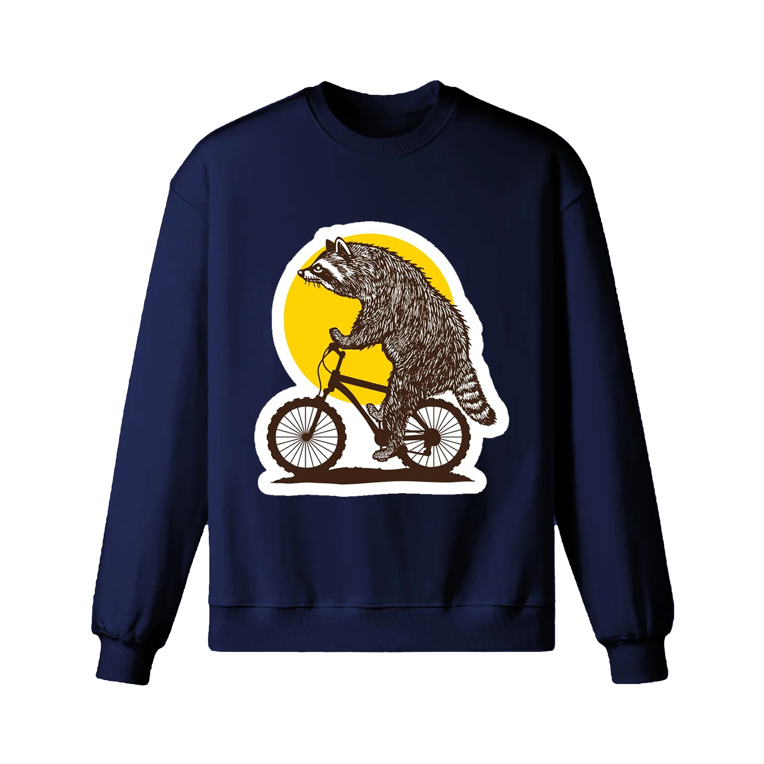 Funny Cycling Racoon Sweatshirt - Image 4