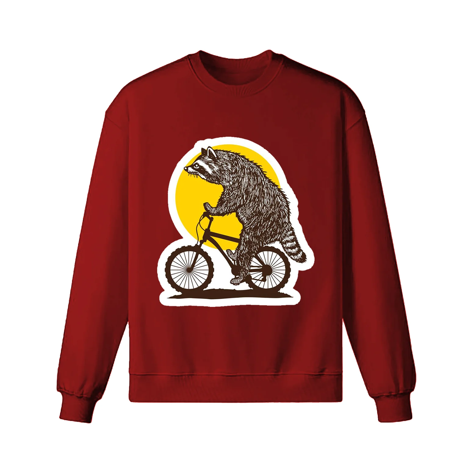 Funny Cycling Racoon Sweatshirt - Image 5