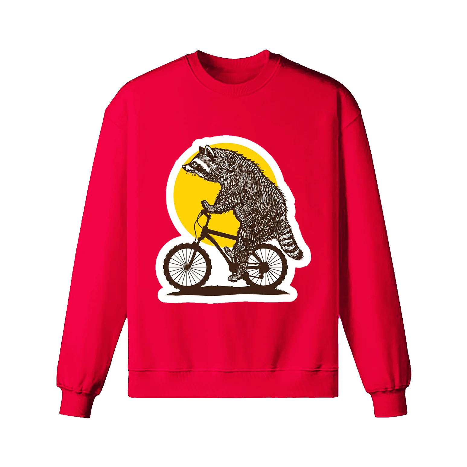 Funny Cycling Racoon Sweatshirt - Image 8