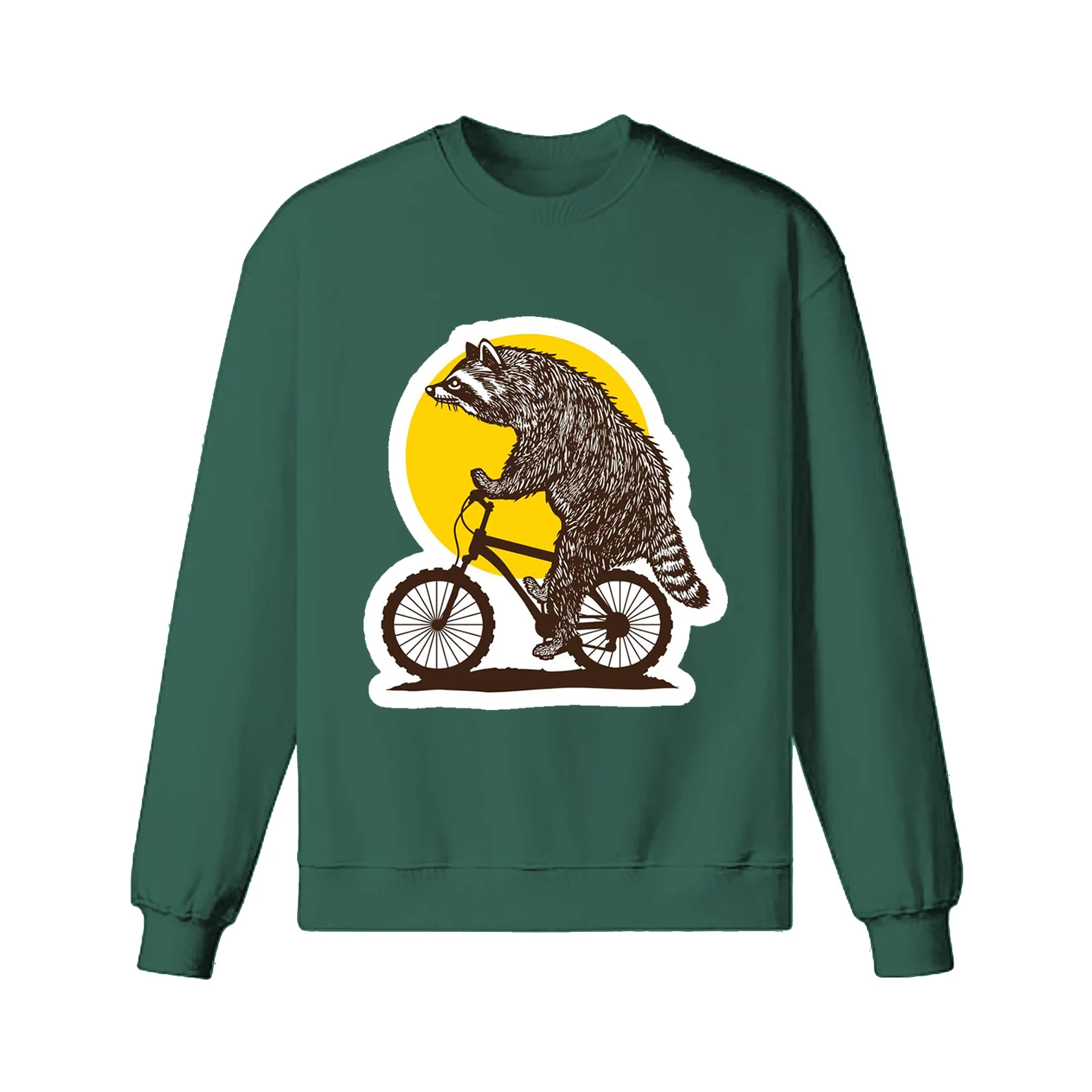 Funny Cycling Racoon Sweatshirt - Image 9