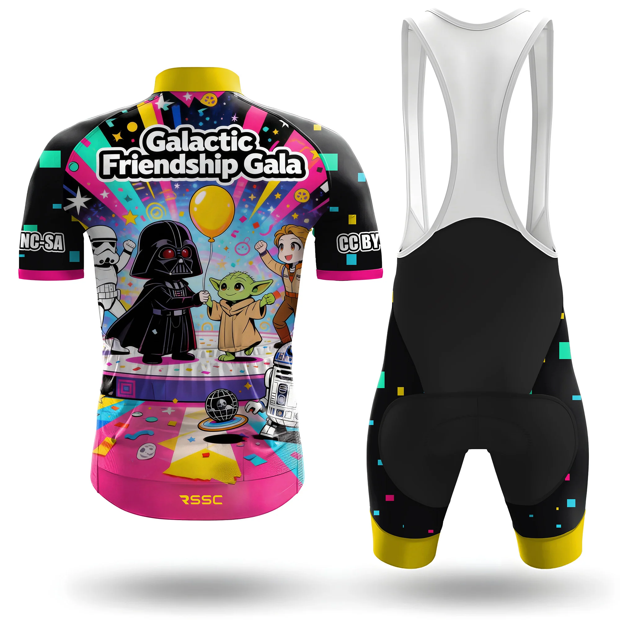 Galactic Friendship Gala Men's Short Sleeve Cycling Kit - Image 2
