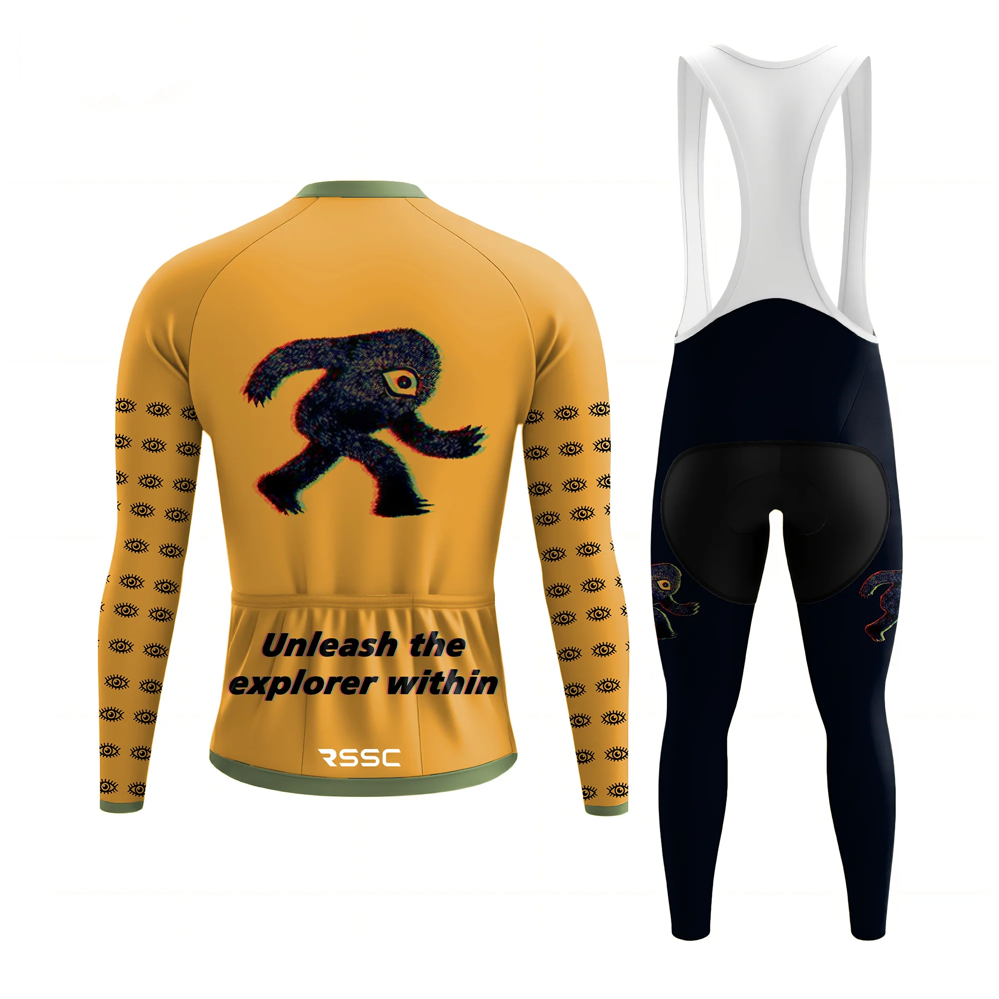 Glitched Gaze Men's Long Sleeve Cycling Kit - Image 2