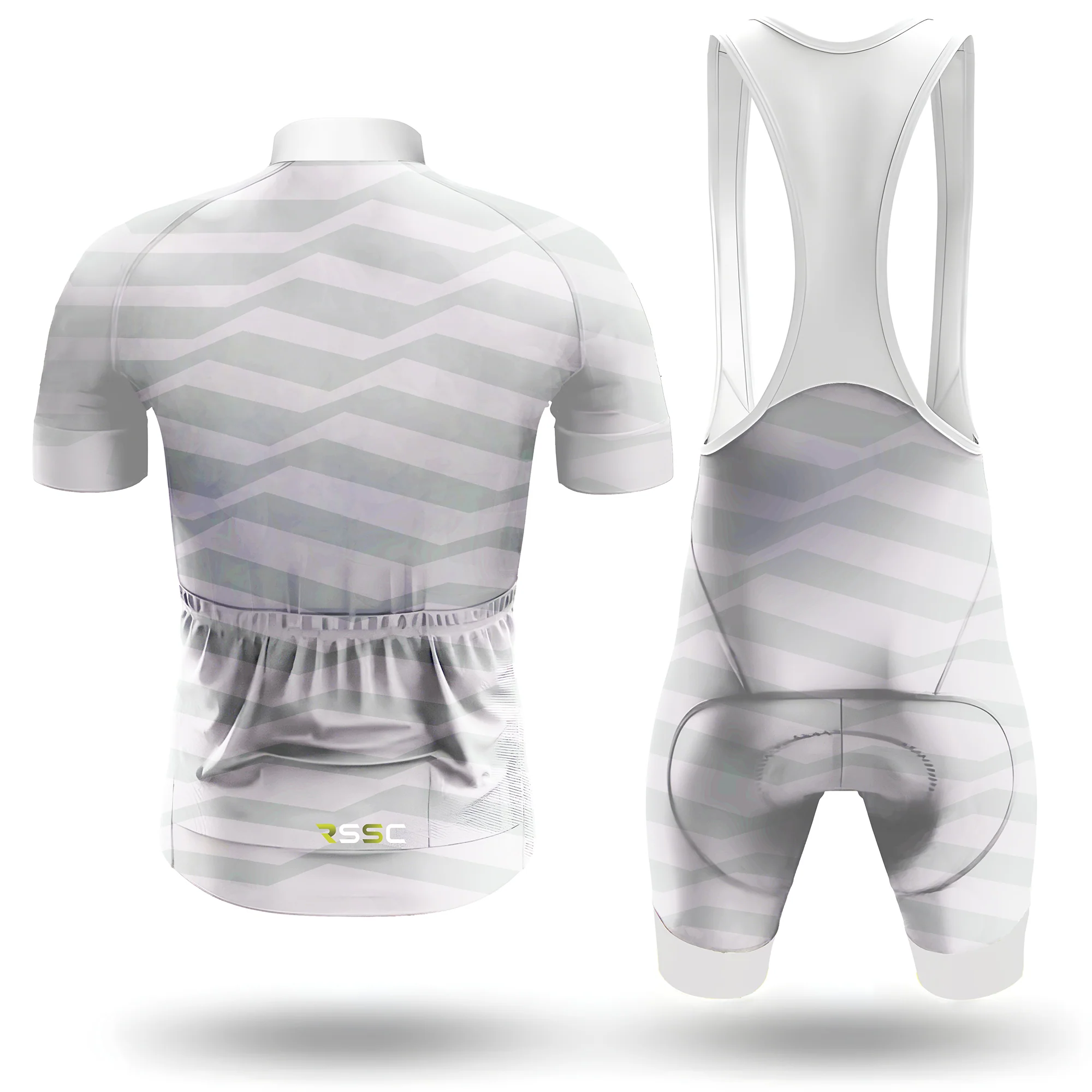 Gray Pattern Men's Cycling Kit - Image 2