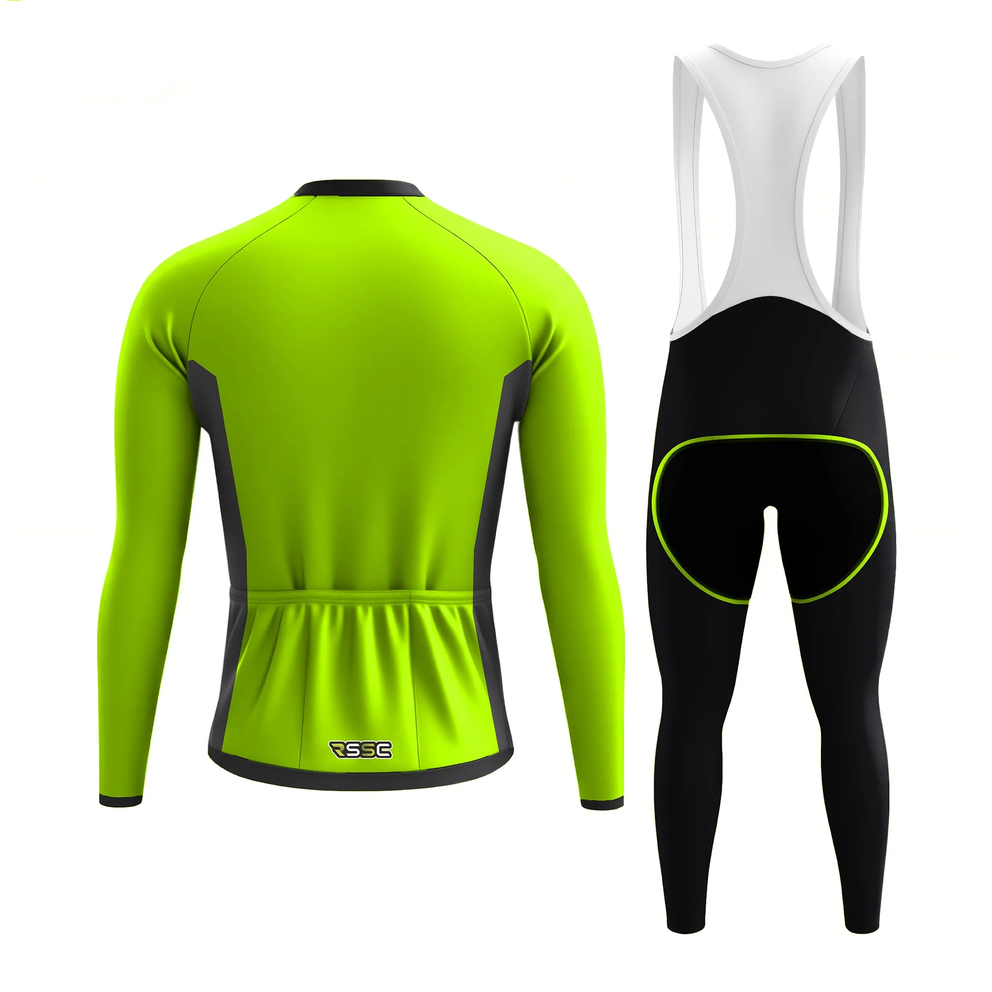 Green flash Men's Long Sleeve Cycling Kit - Image 2