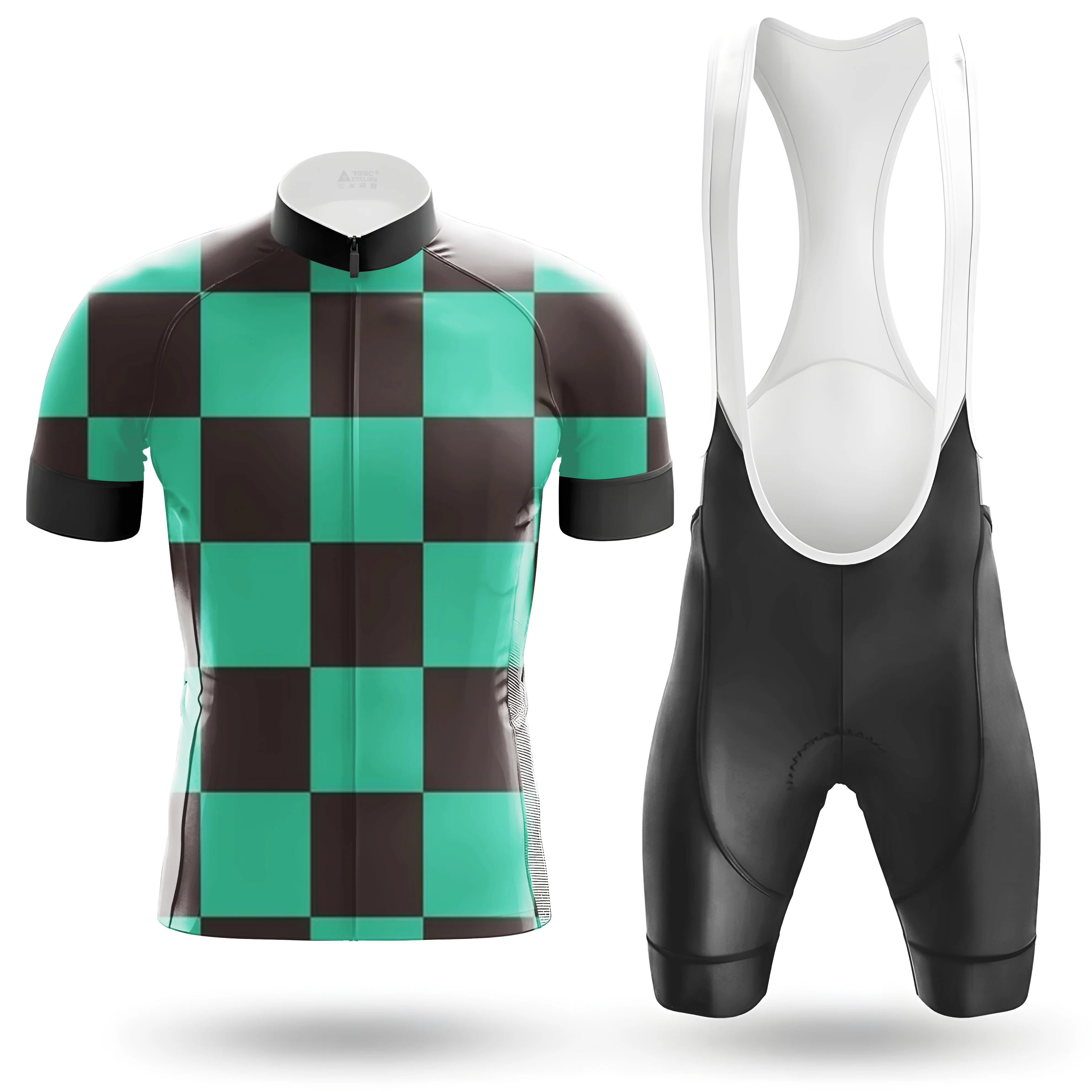 Green Grid Rider Men's Cycling Kit