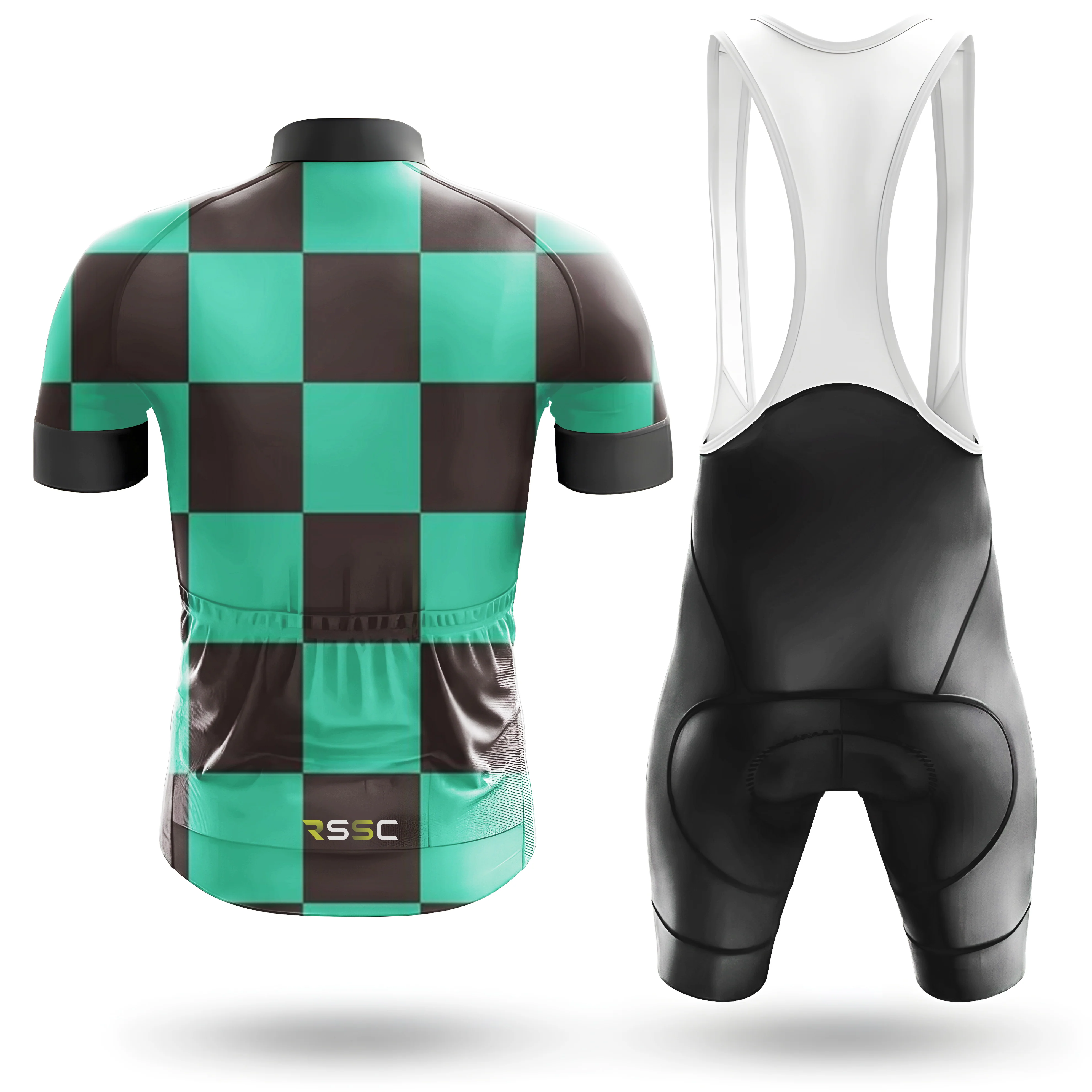 Green Grid Rider Men's Cycling Kit - Image 2