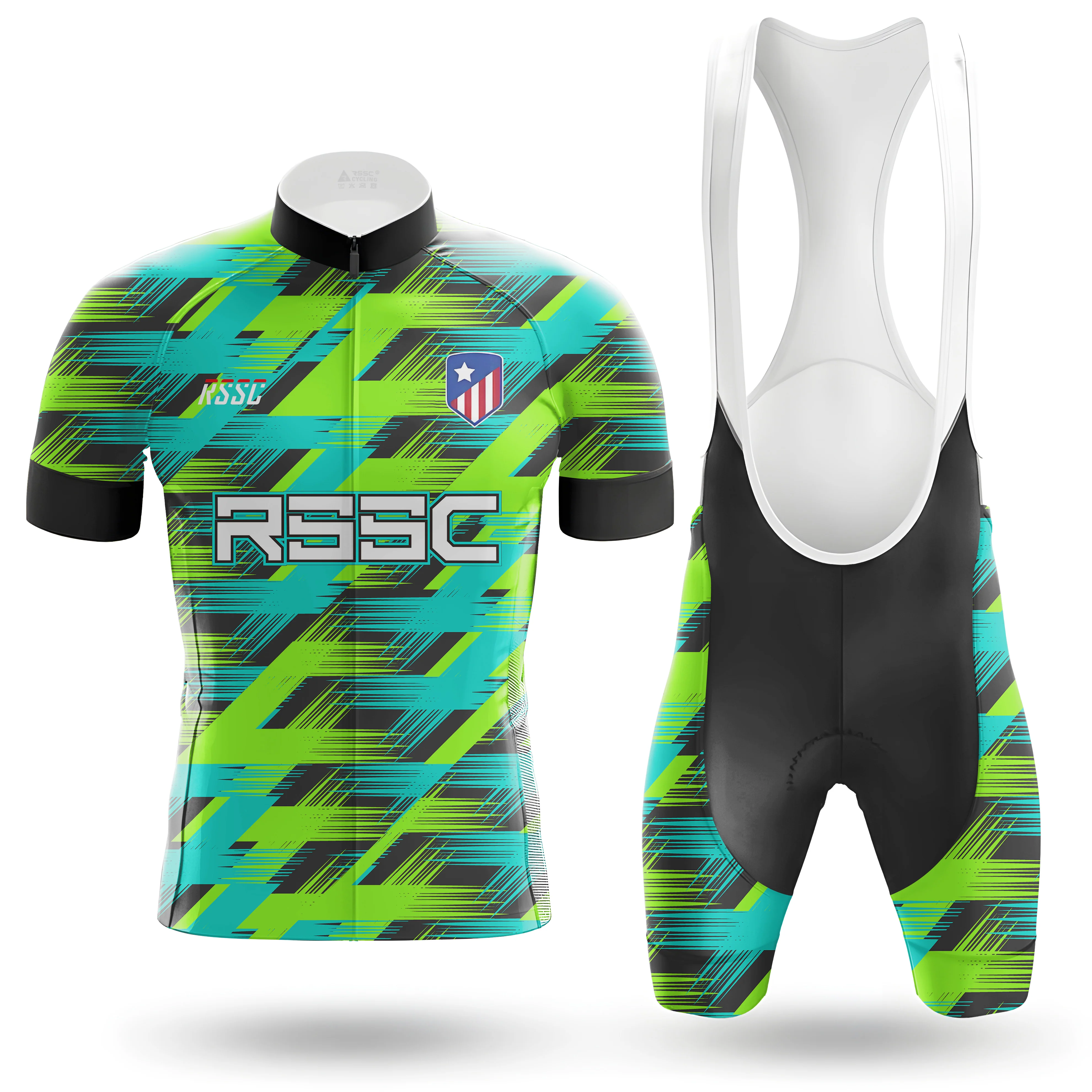 Green Texture Men's Cycling Kit