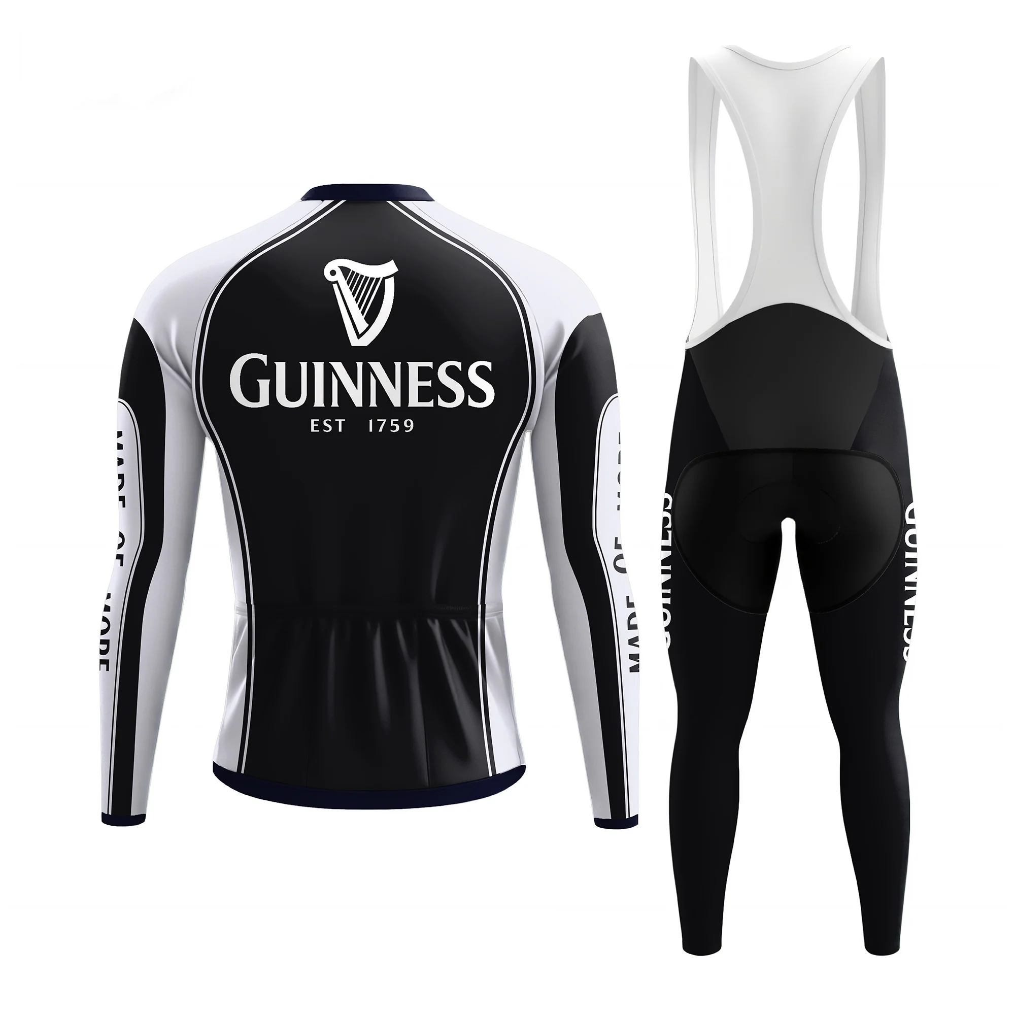 Guinness Retro Men's Long Sleeve Cycling Kit - Image 2