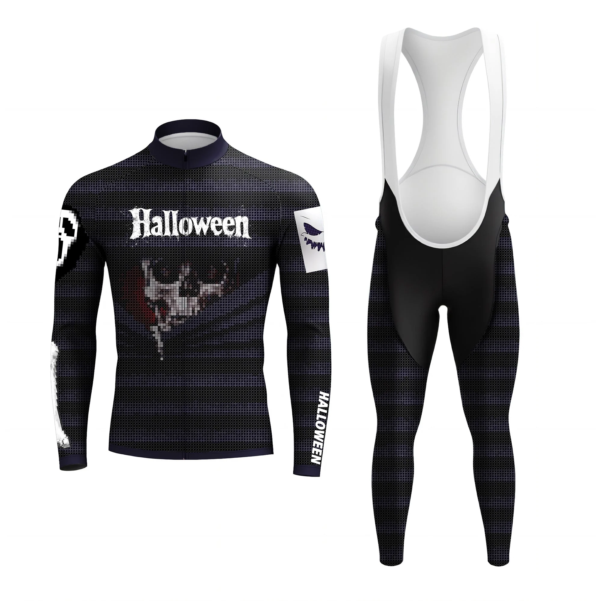 Halloween Skeleton Men's Long Sleeve Cycling Kit