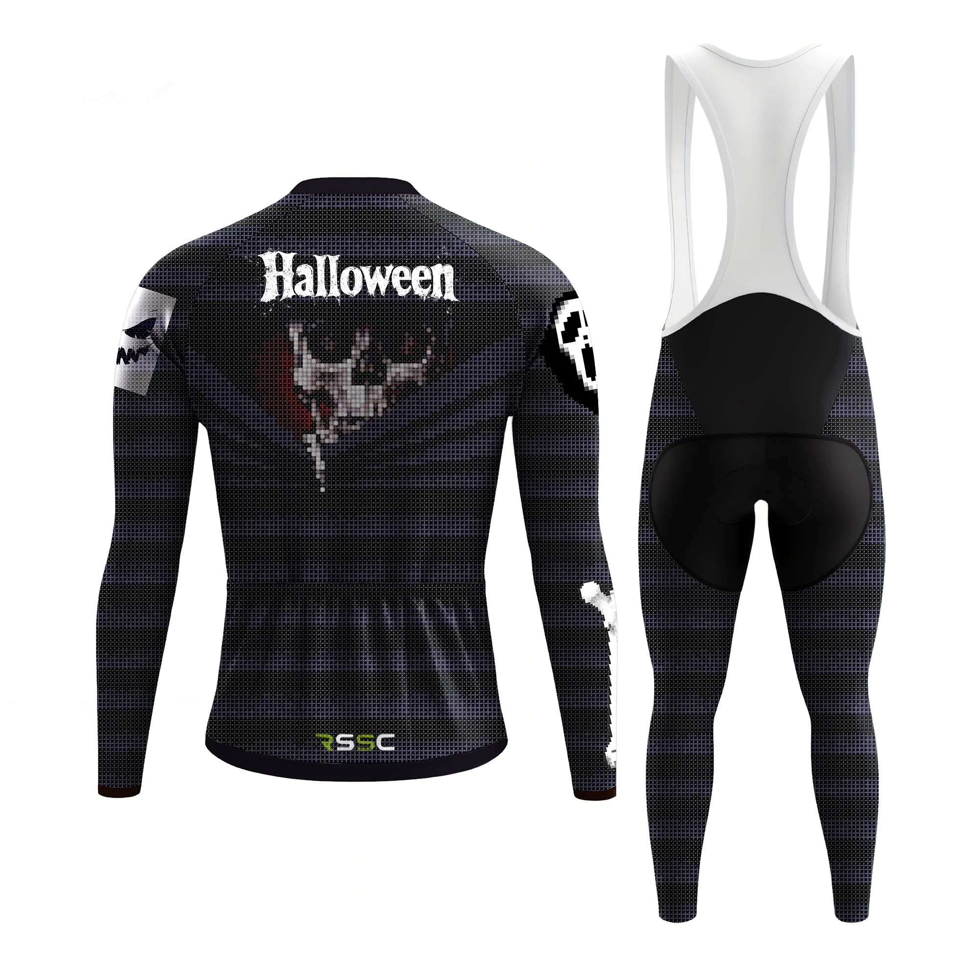 Halloween Skeleton Men's Long Sleeve Cycling Kit - Image 2