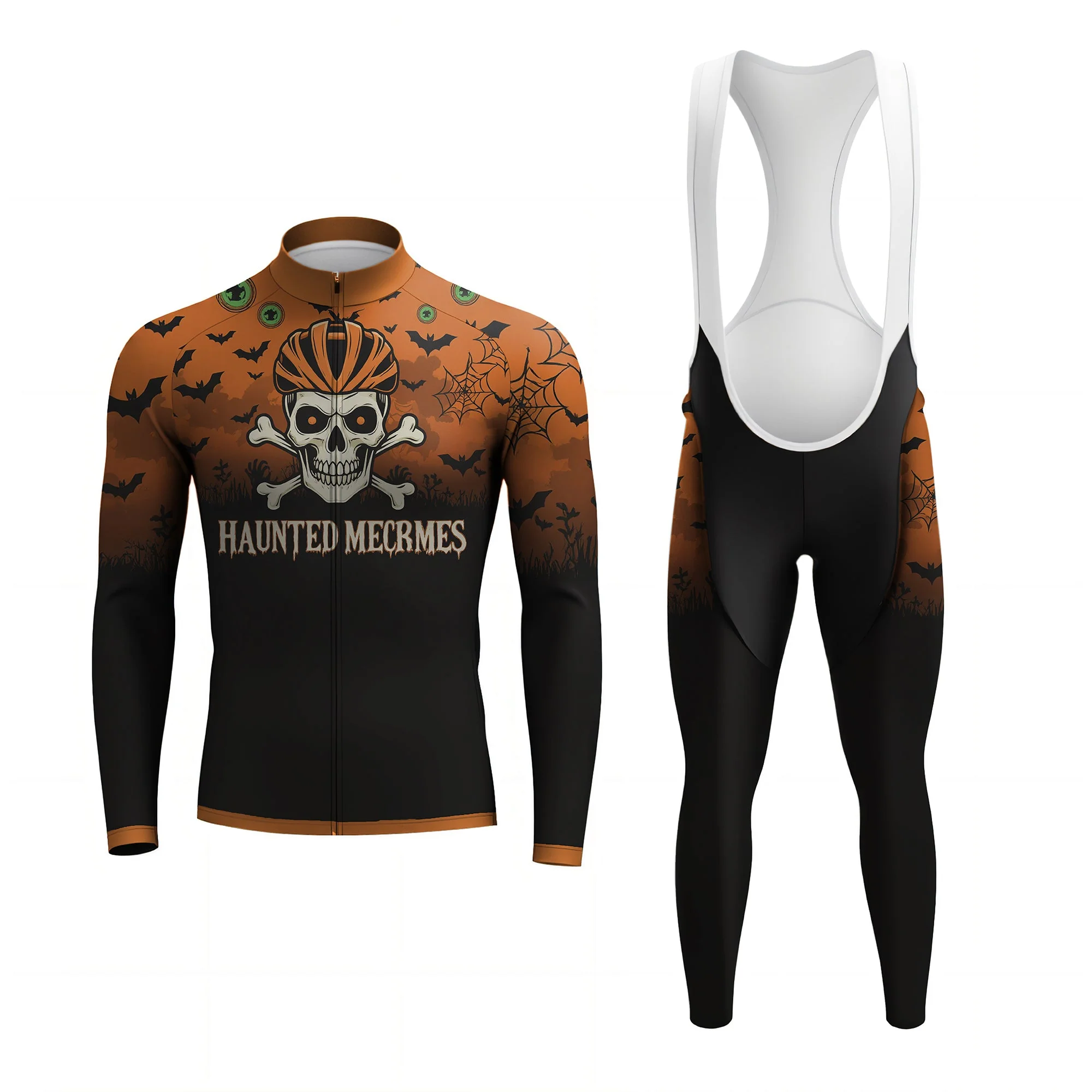Halloween Skeleton Rider Men's Long Sleeve Cycling Kit