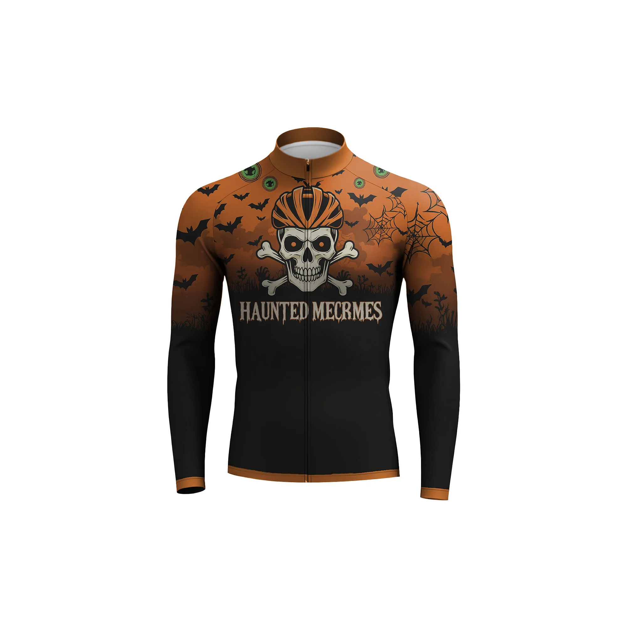 Halloween Skeleton Rider Men's Long Sleeve Cycling Kit - Image 3