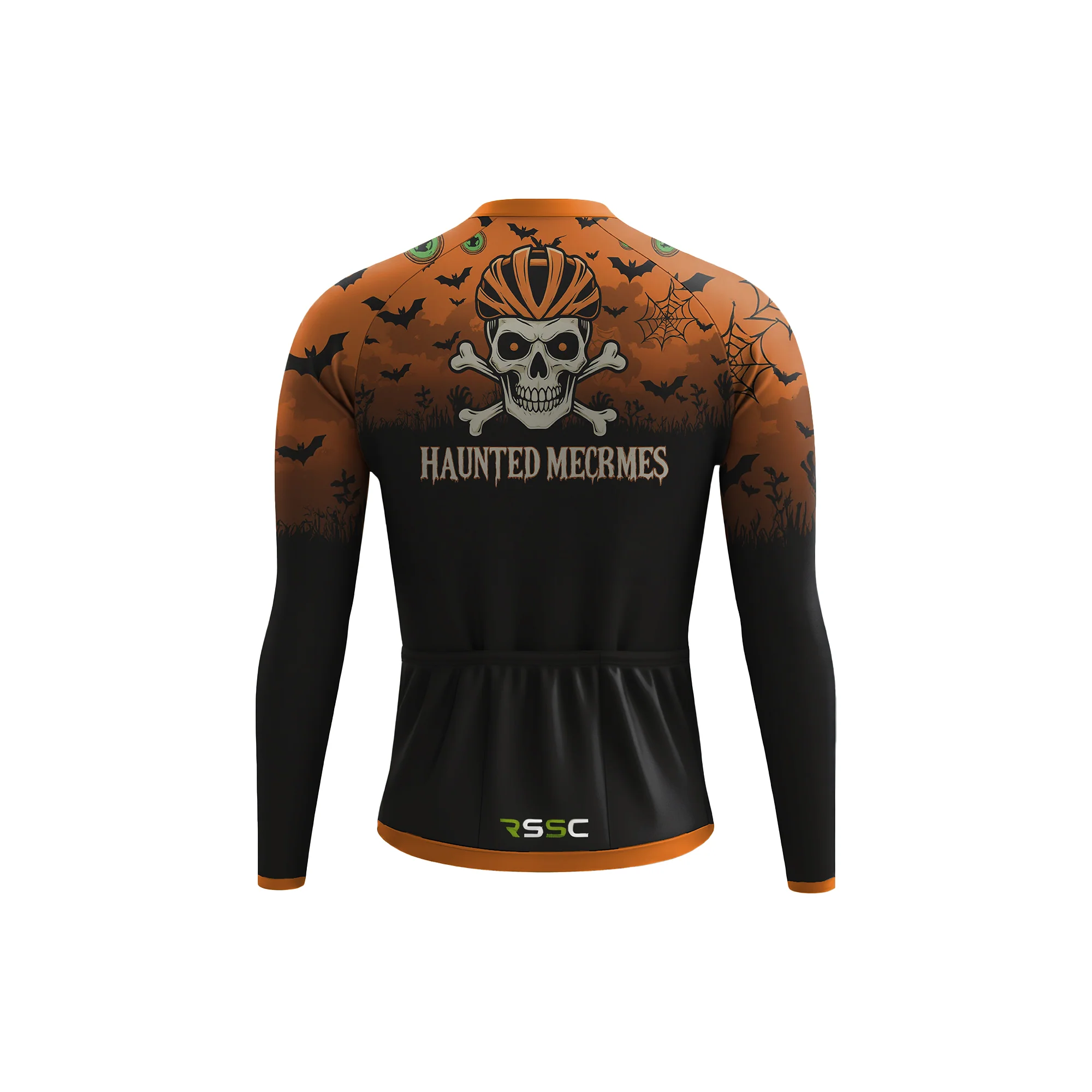Halloween Skeleton Rider Men's Long Sleeve Cycling Kit - Image 4