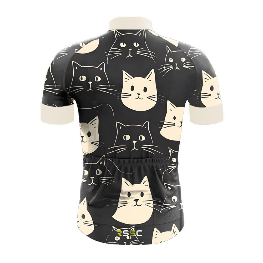 Happy Emoticon Cat Men's Cycling Kit - Image 4