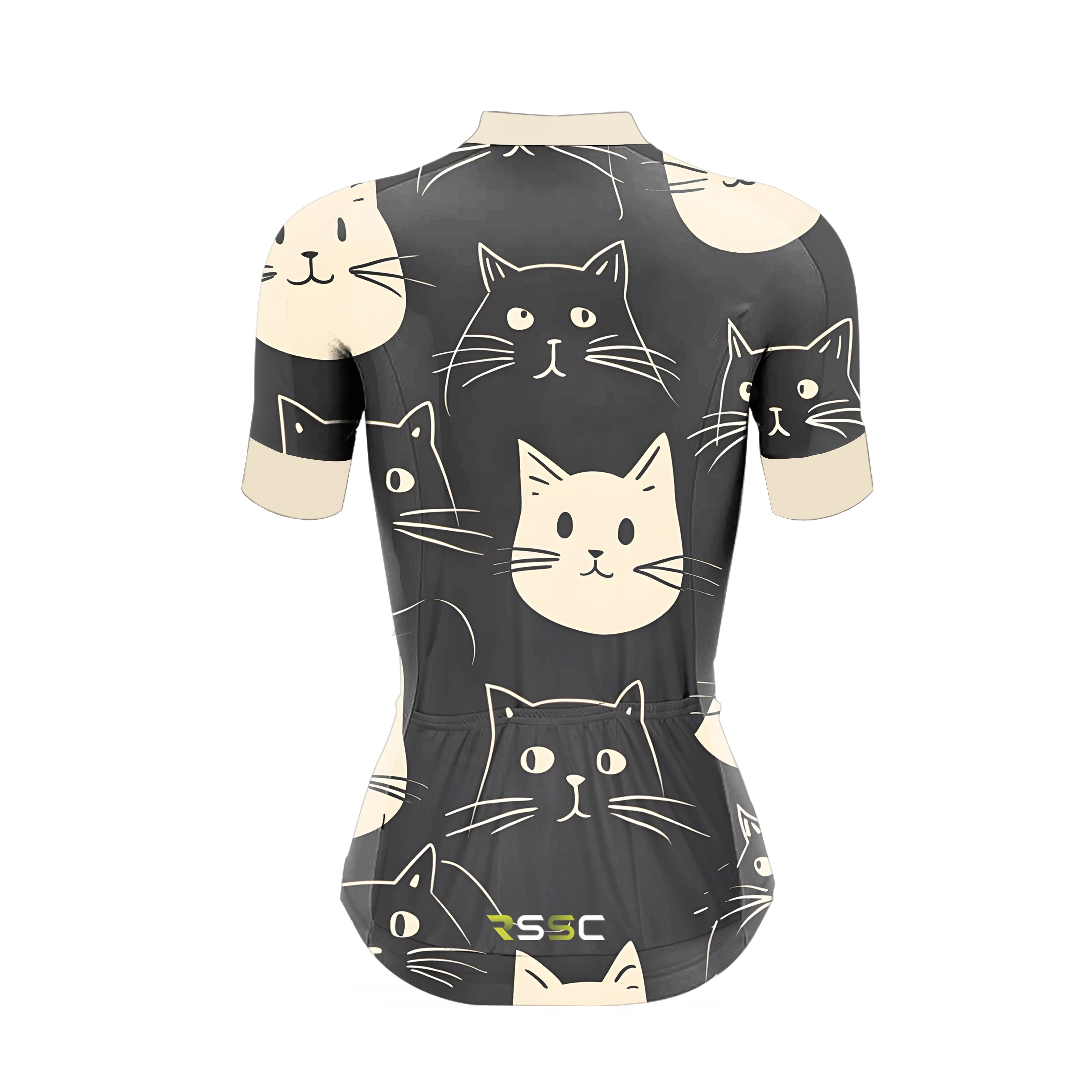 Happy Emoticon Cat Women's Short Sleeve Cycling Kit - Image 4