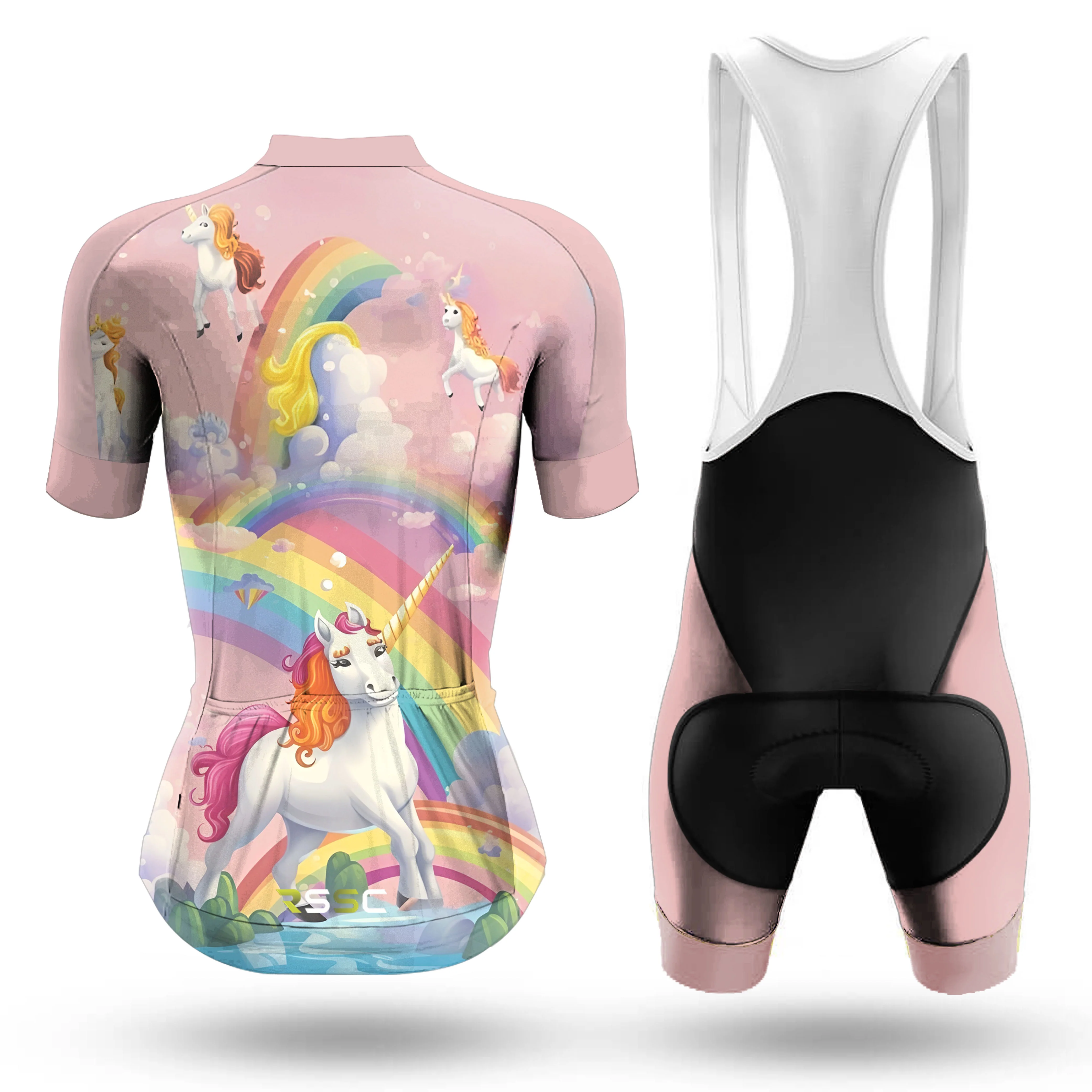 Happy Unicorns Women's Short Sleeve Cycling Kit - Image 2