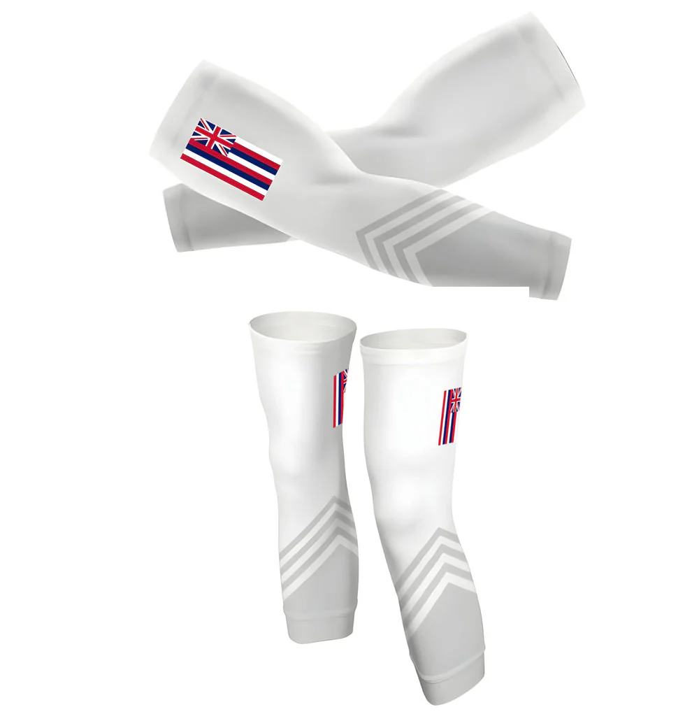 Hawaii Flag White Arm And Leg Sleeves - Image 5