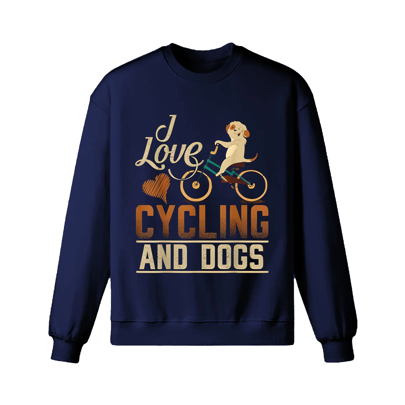 I Love Cycling And Dogs Sweatshirt - Image 4