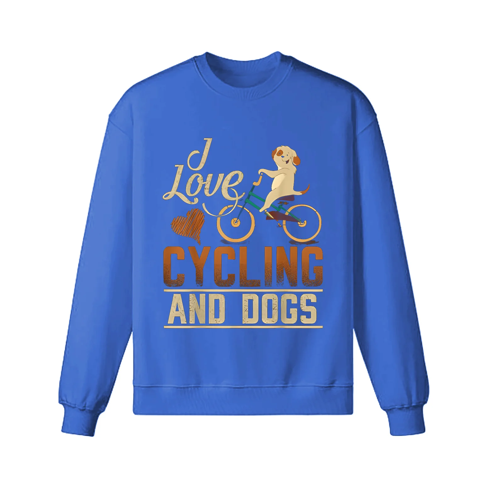 I Love Cycling And Dogs Sweatshirt - Image 7
