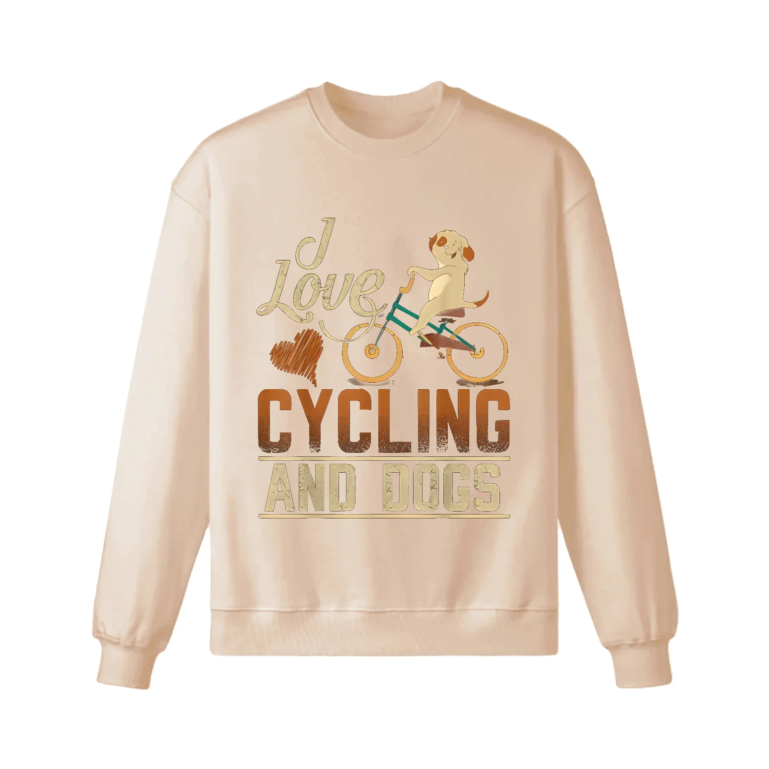 I Love Cycling And Dogs Sweatshirt - Image 8