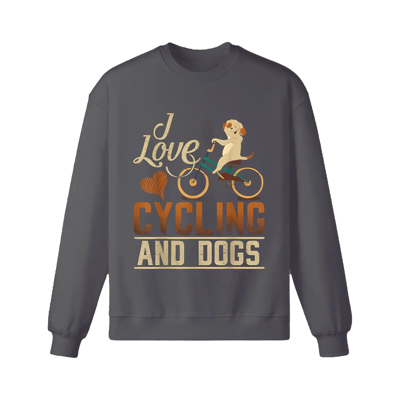 I Love Cycling And Dogs Sweatshirt - Image 9