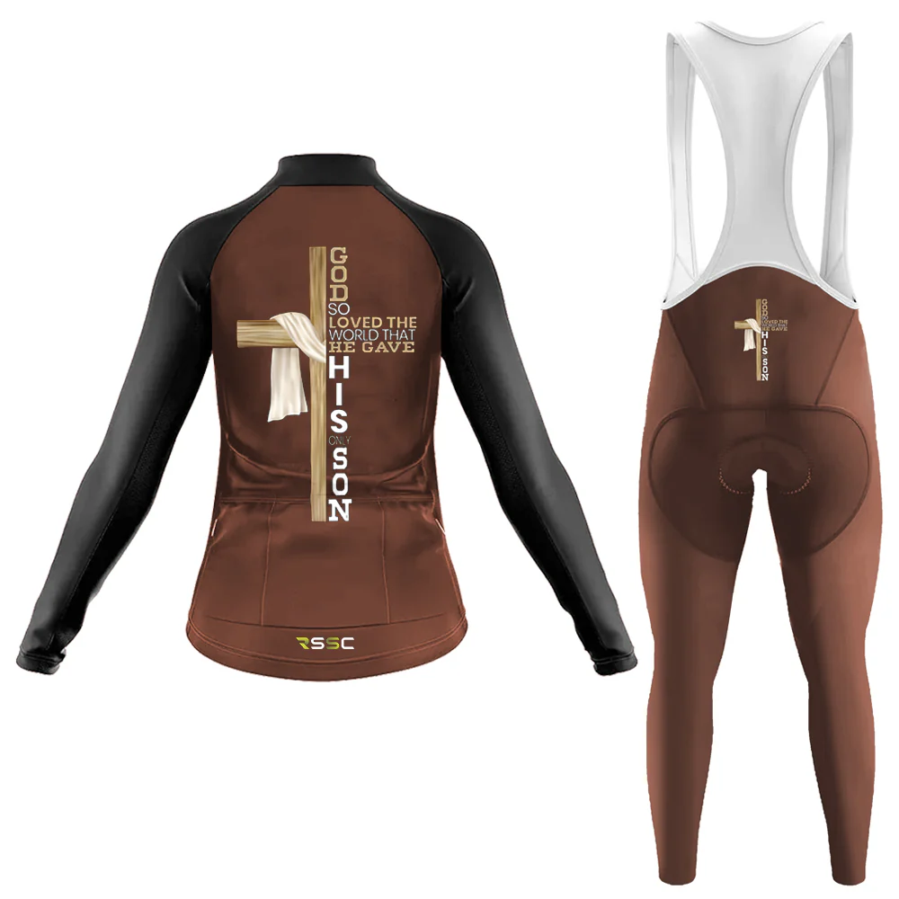 Jesus Cross Women's Long Sleeve Cycling Kit - Image 2