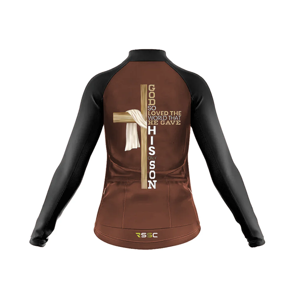Jesus Cross Women's Long Sleeve Cycling Kit - Image 4