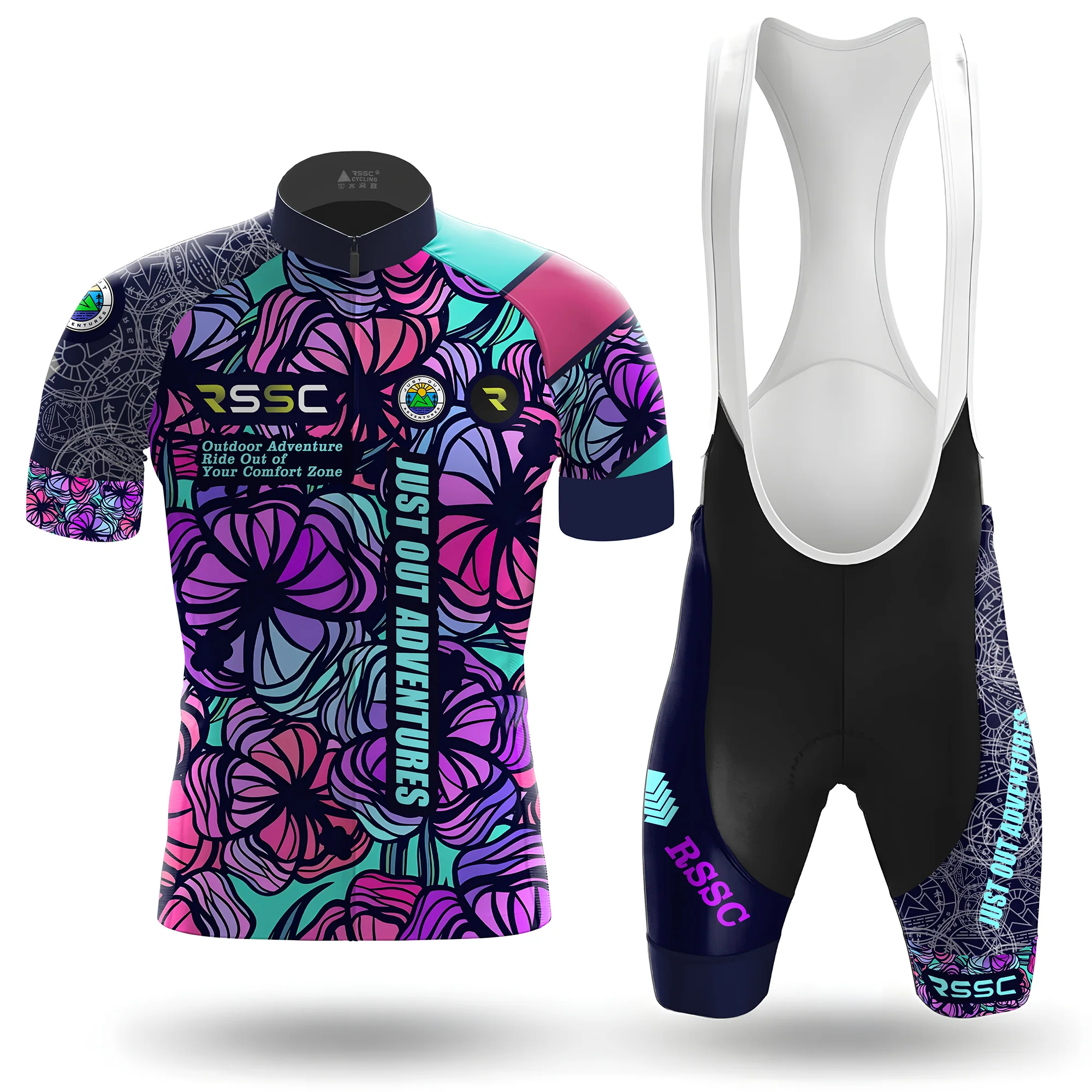 JUST OUT ADVENTURES Men's Short Sleeve Cycling Kit