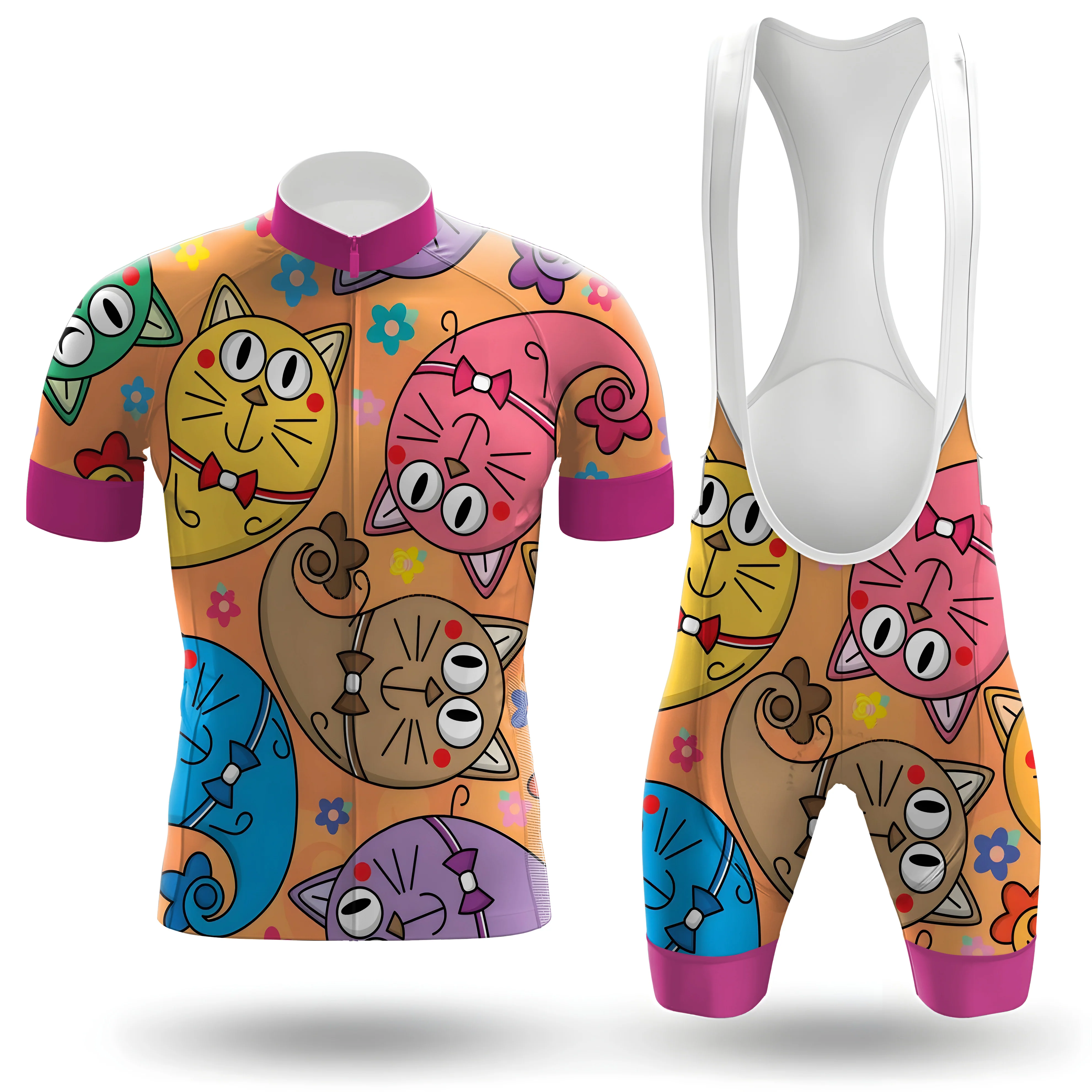 Kitten Pattern Men's Cycling Kit